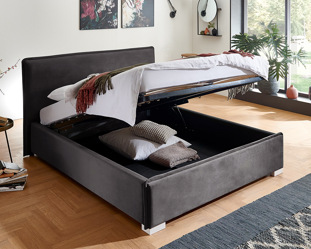 Paturi tapitate cu somiera rabatabila