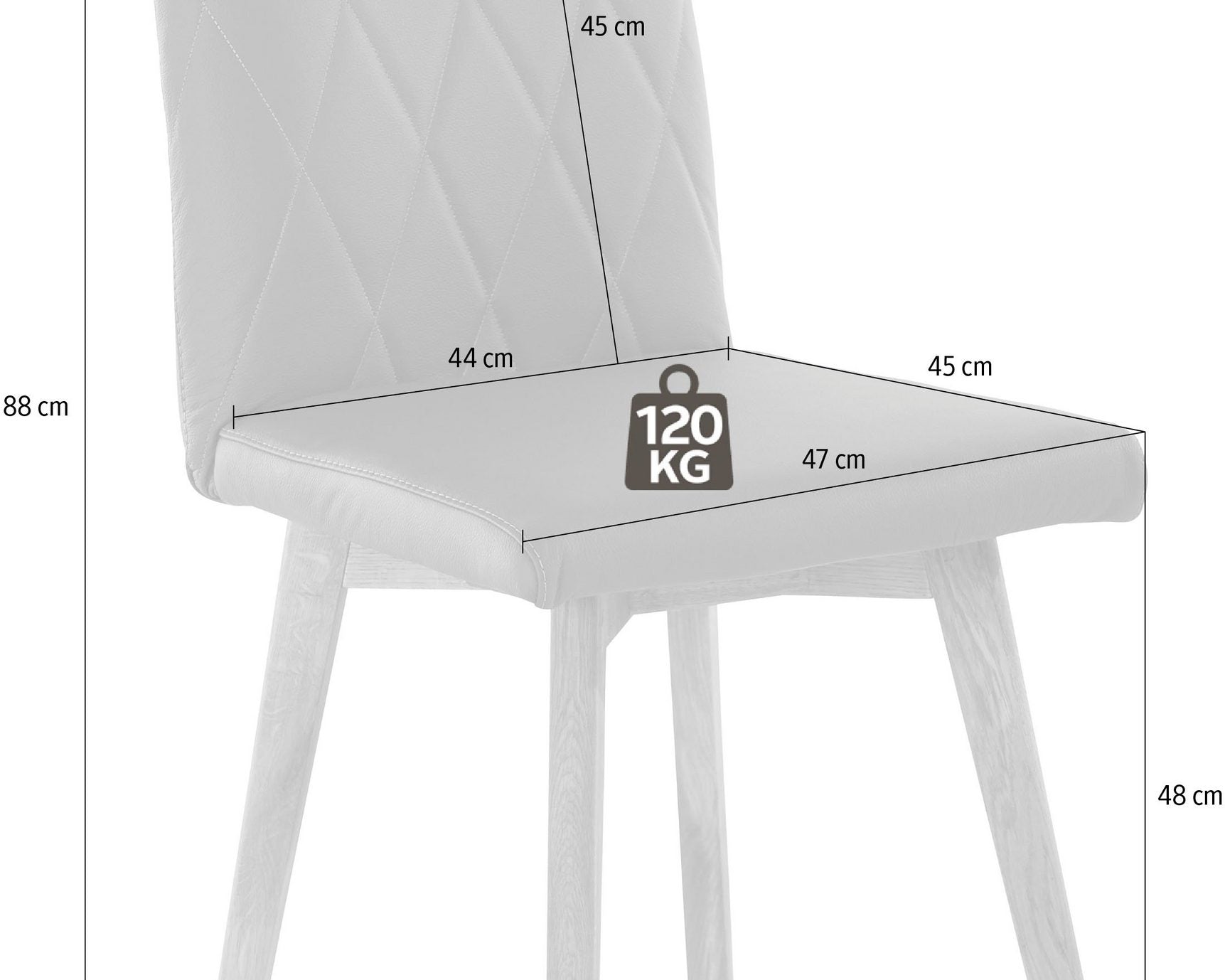 Set 2 scaune tapitate Brest, lemn masiv stejar natural, catifea, gri Arboteca
