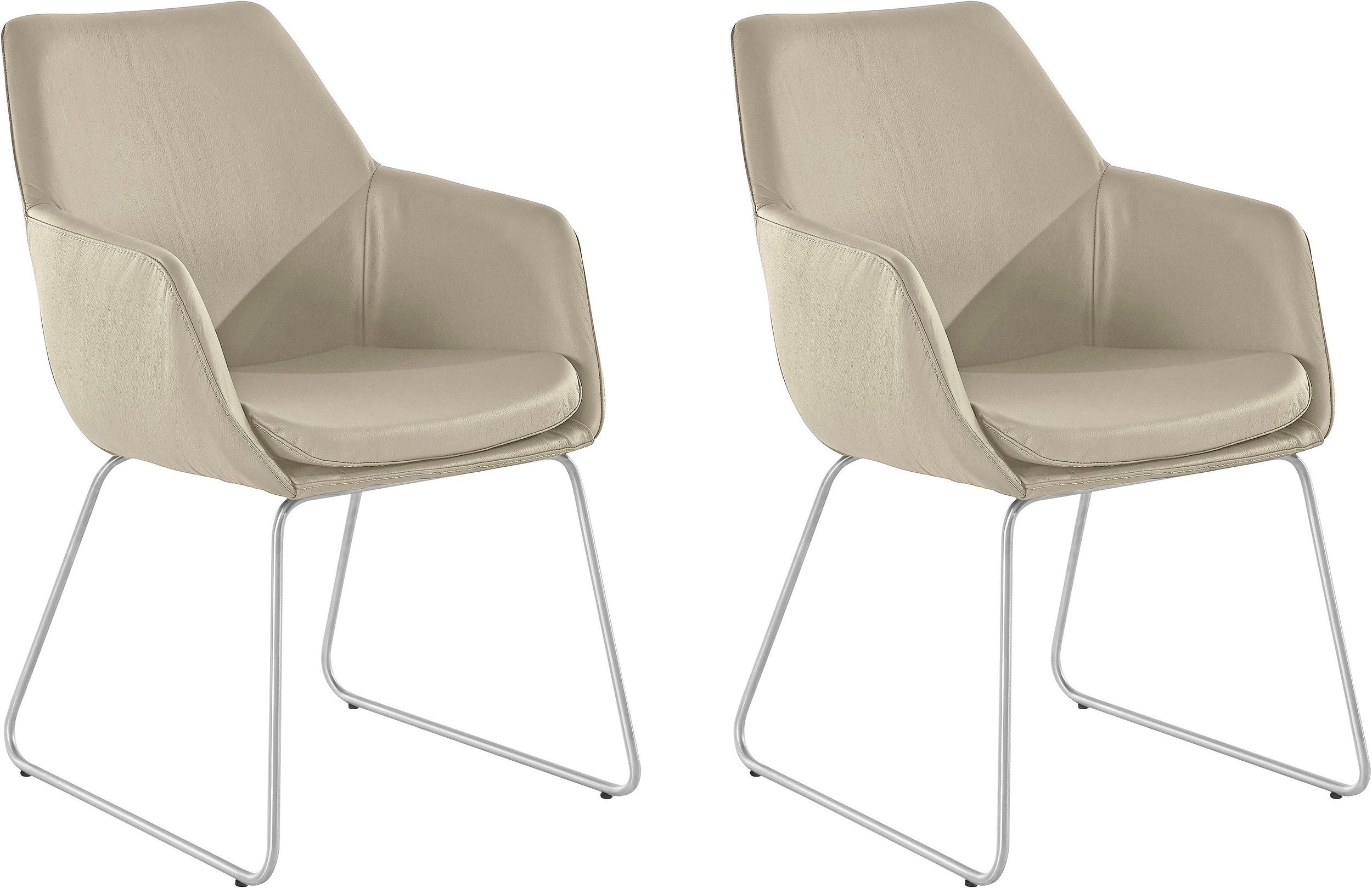 Set de două scaune Helsinki, piele naturală Arboteca