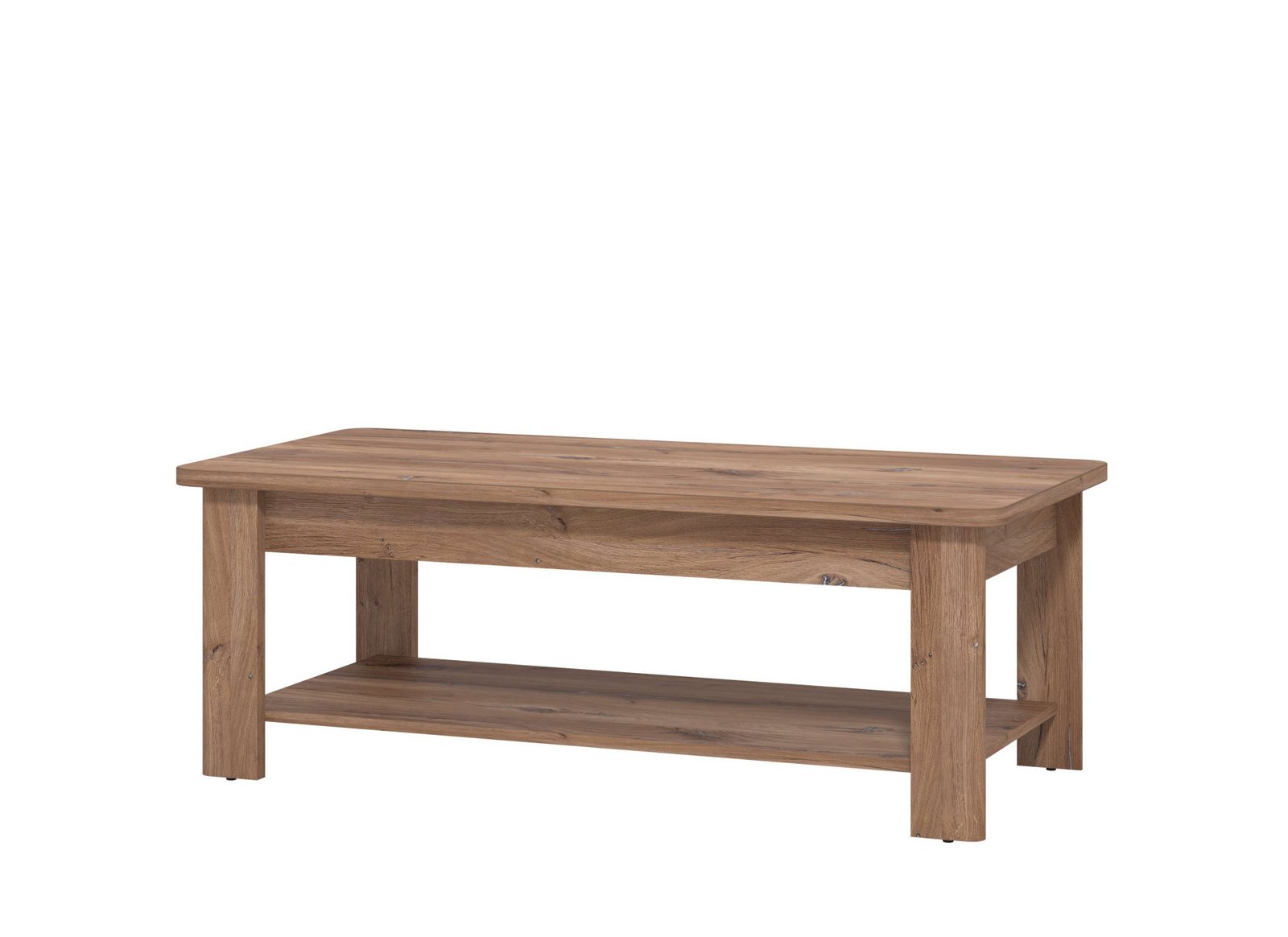 Masă de cafea Jersey cu raft, stejar, 124×45×60 cm Arboteca