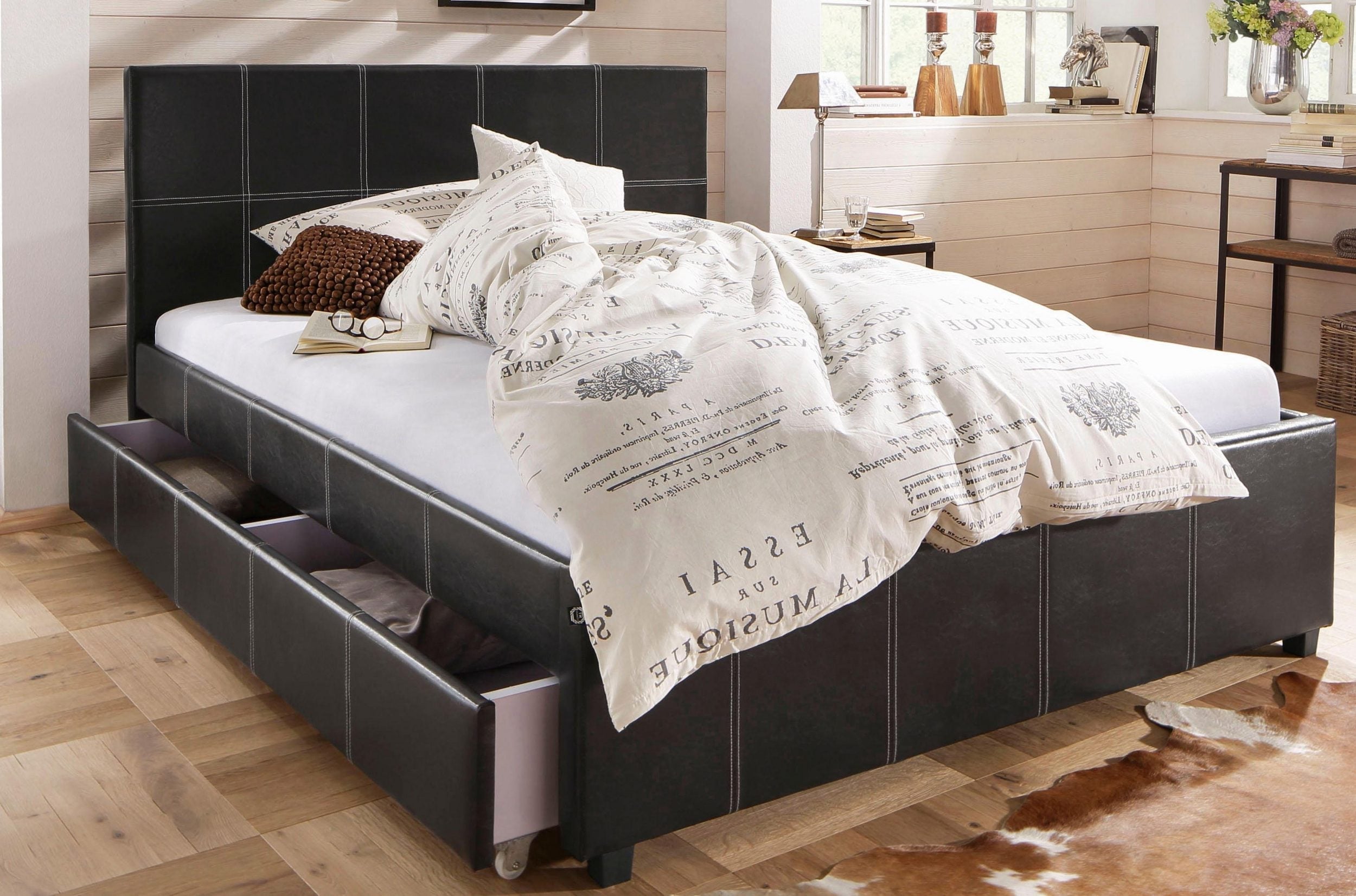 Pat tapitat Maja, 90 cm Arboteca