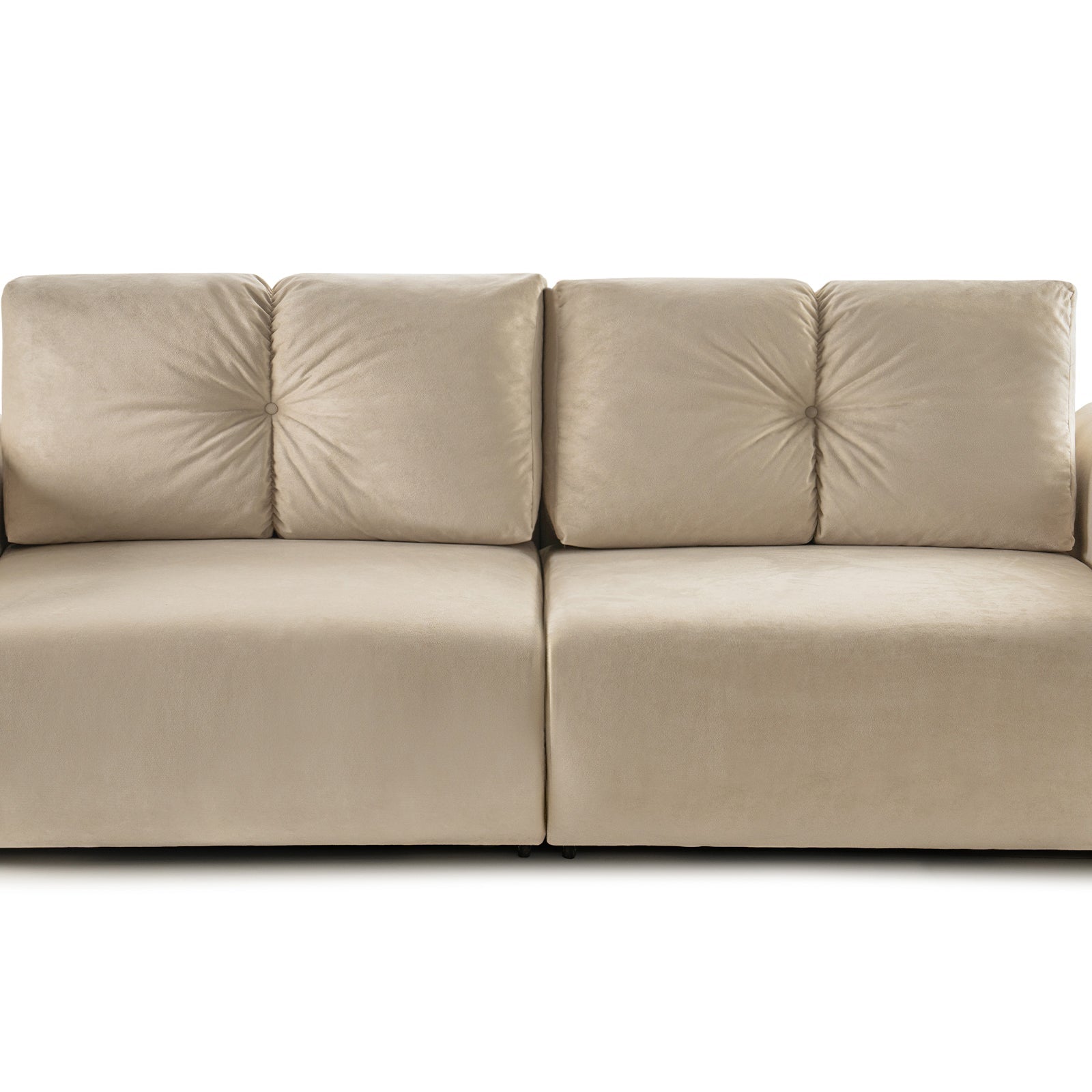 Canapea Extensibilă 3 locuri GEORGIA, cu 2 lăzi depozitare, 248x110x90 cm #color_Bej-Havana