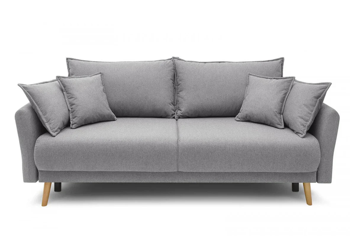 Canapea Extensibilă 3 locuri JULIET, cu ladă de depozitare, 215x88x95 cm Gri-Deschis-Loft Prestige Home