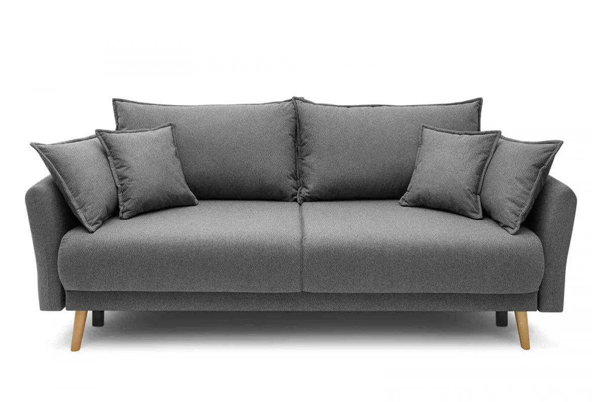 Canapea Extensibilă 3 locuri JULIET, cu ladă de depozitare, 215x88x95 cm Gri-Inchis-Loft Prestige Home