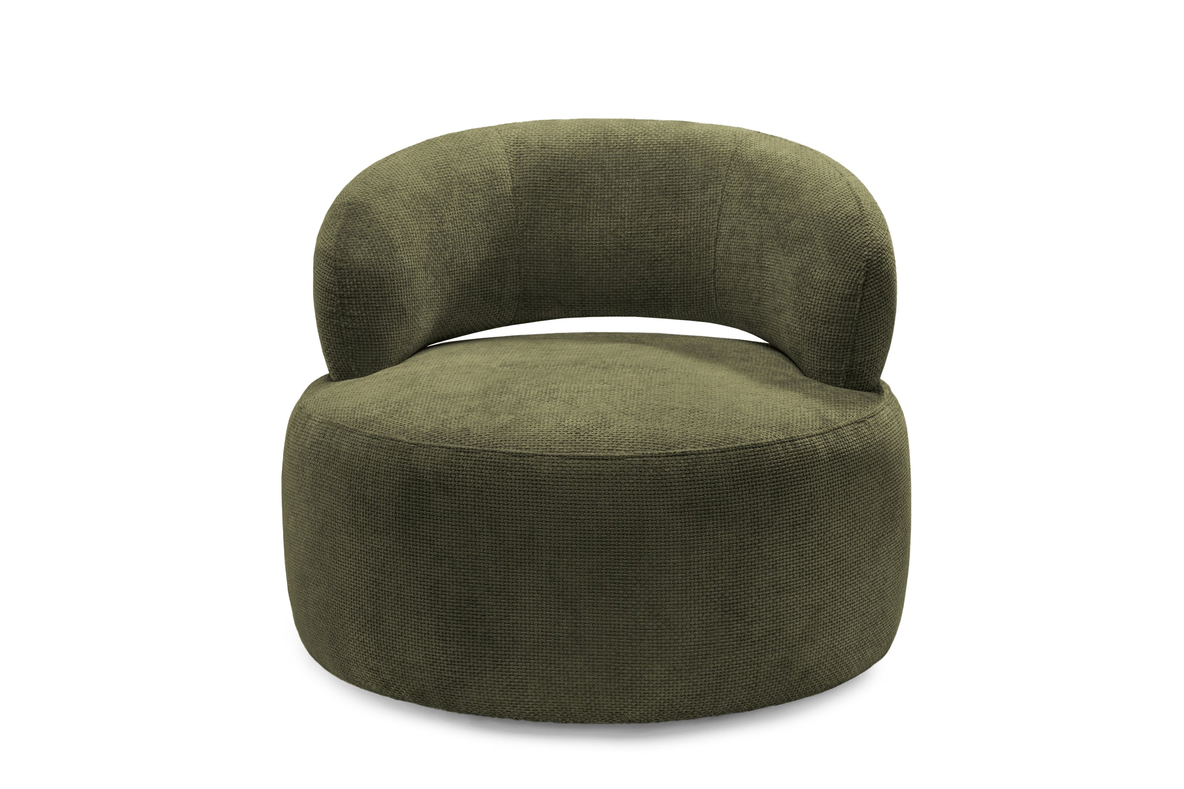Fotoliu MOON, rotativ, suport lombar, 65x85x75 cm Verde-Olive-Eden Arboteca