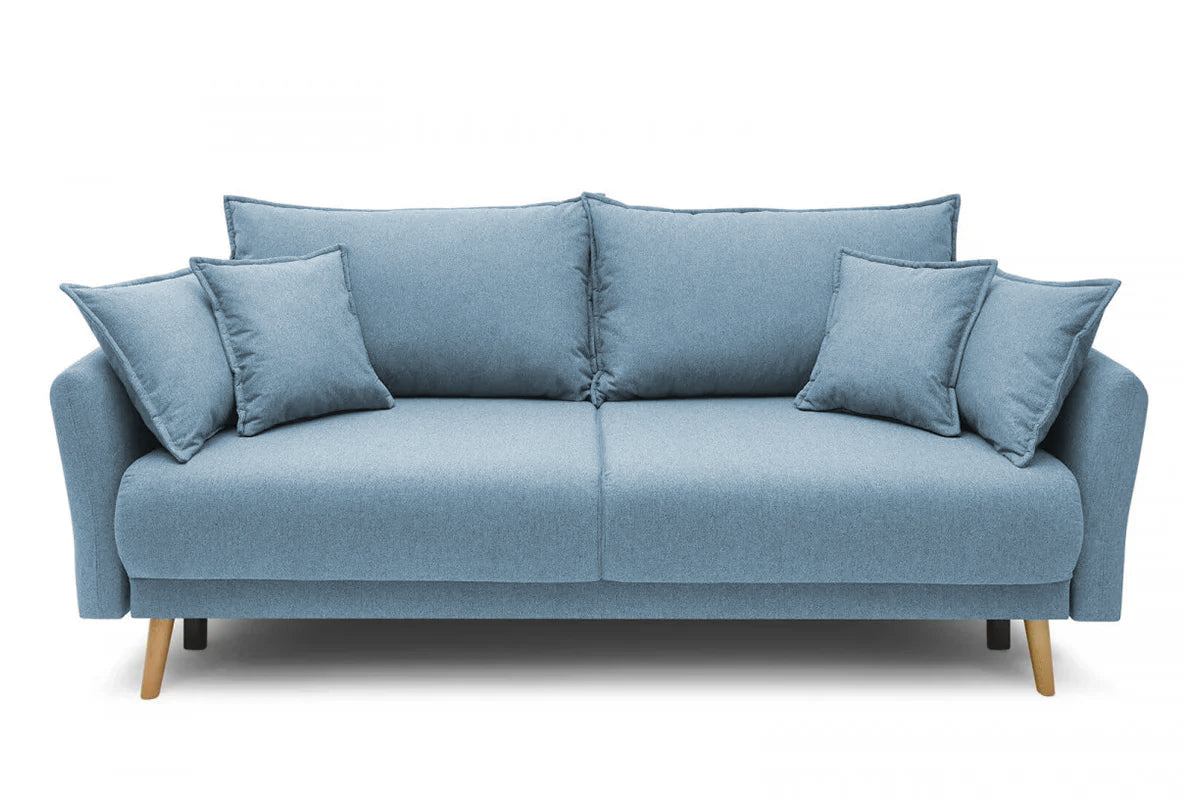 Canapea Extensibilă 3 locuri JULIET, cu ladă de depozitare, 215x88x95 cm Albastru-Loft Prestige Home