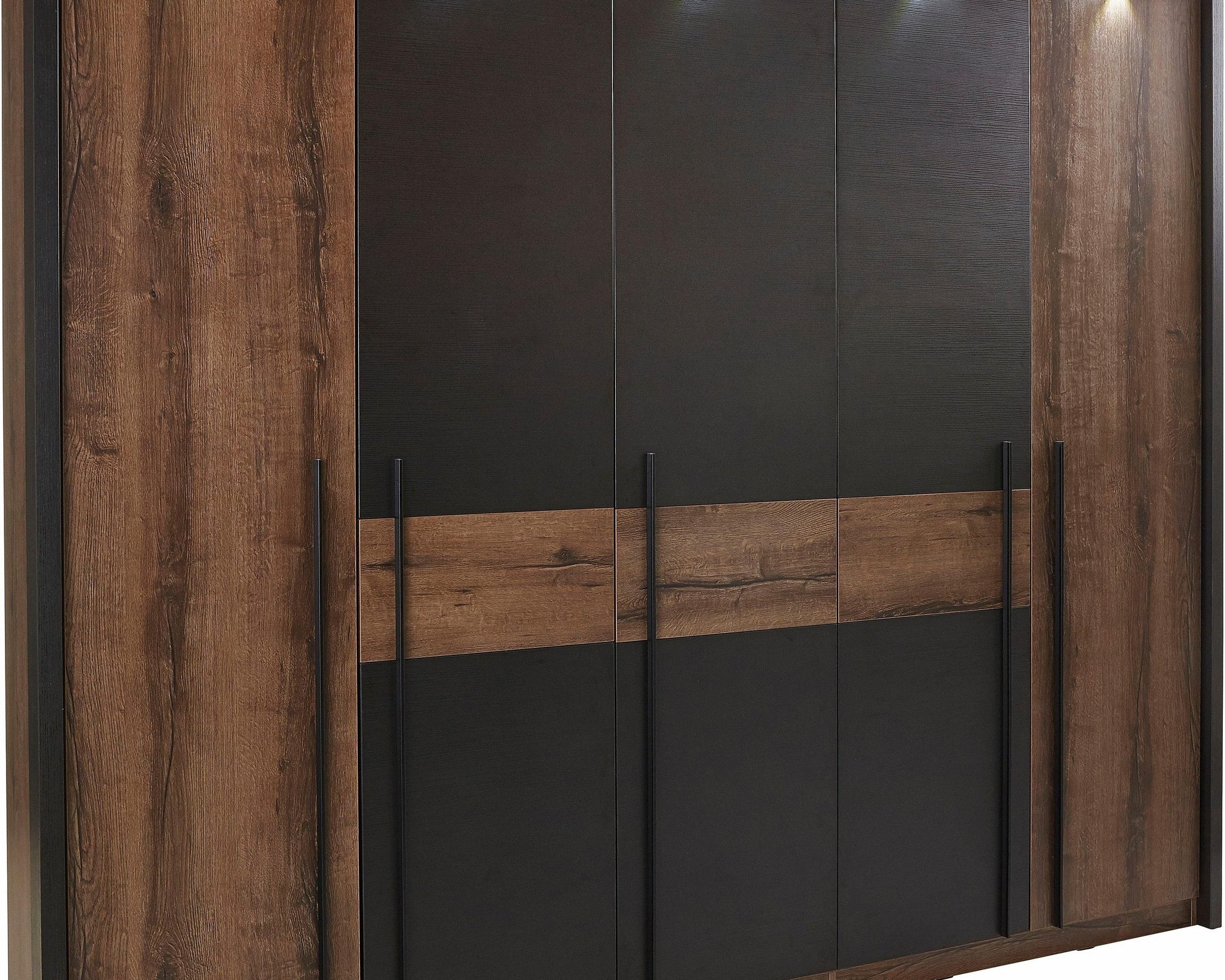 Dulap Bellevue cu iluminare LED, 5 uși, 261 cm Arboteca