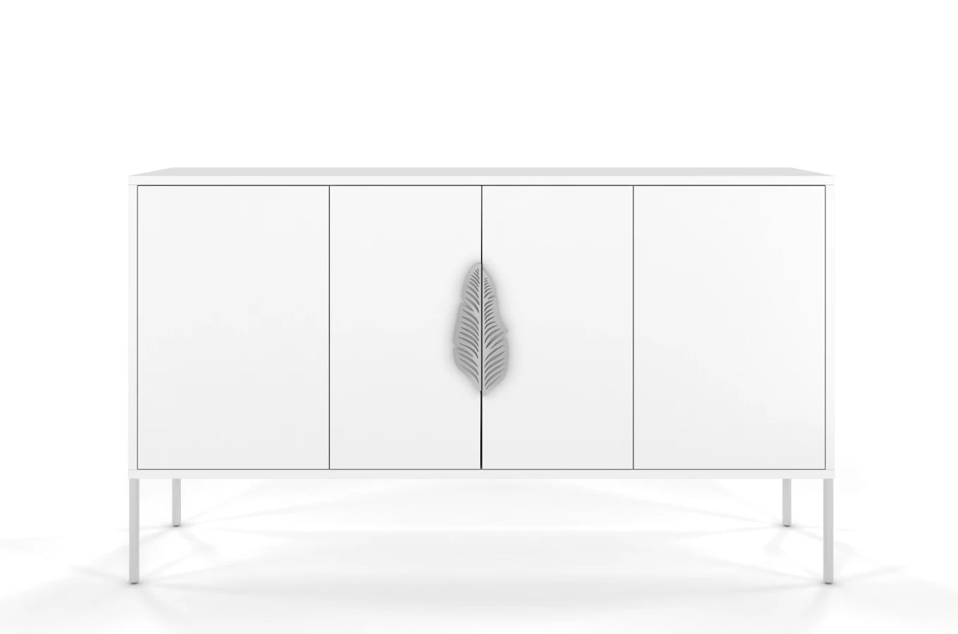 Comoda Ayana, Alb / Argintiu Arboteca