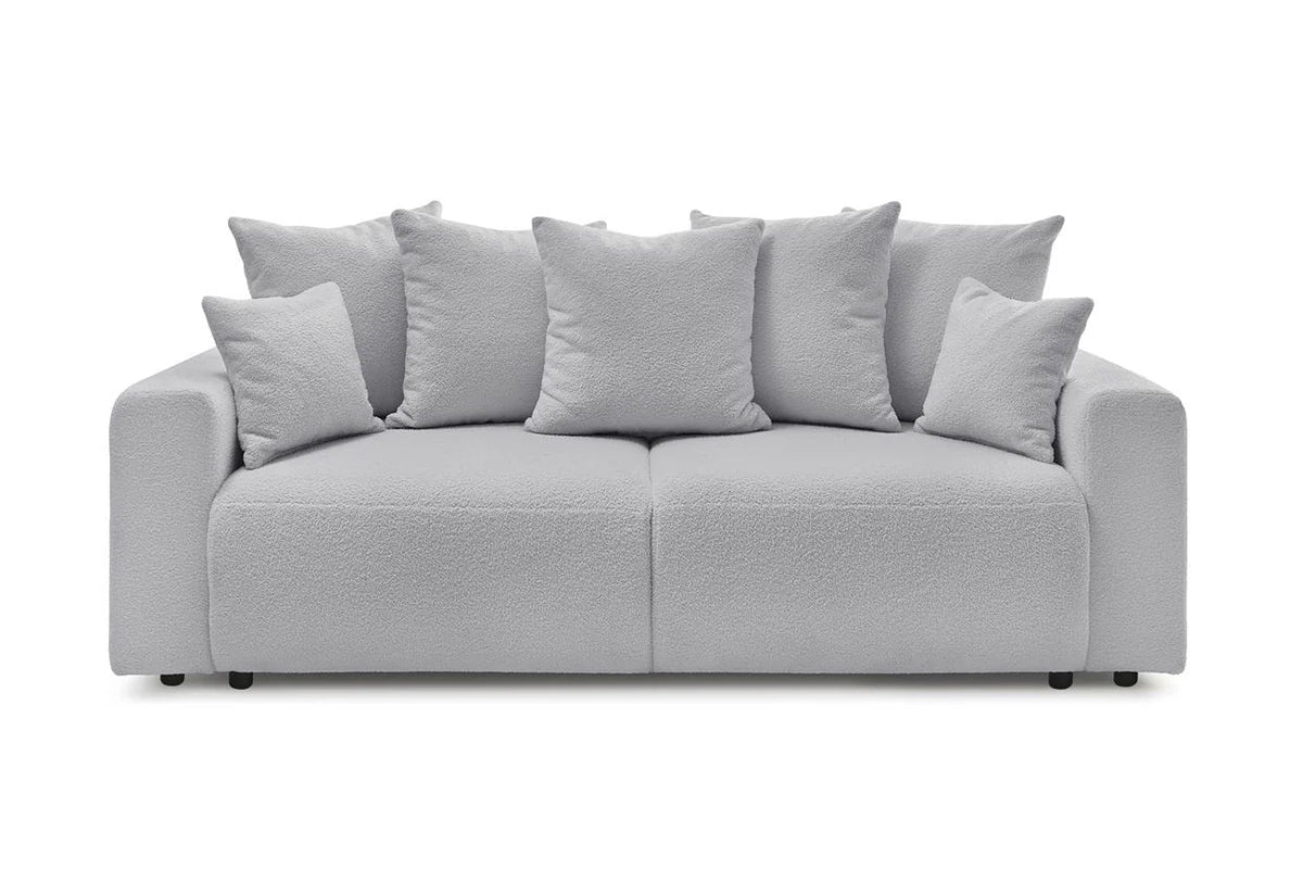 Canapea Extensibilă 3 locuri LIVIGNO, cu ladă de depozitare, 235x93x100 cm Gri-Deschis-Anthology Prestige Home