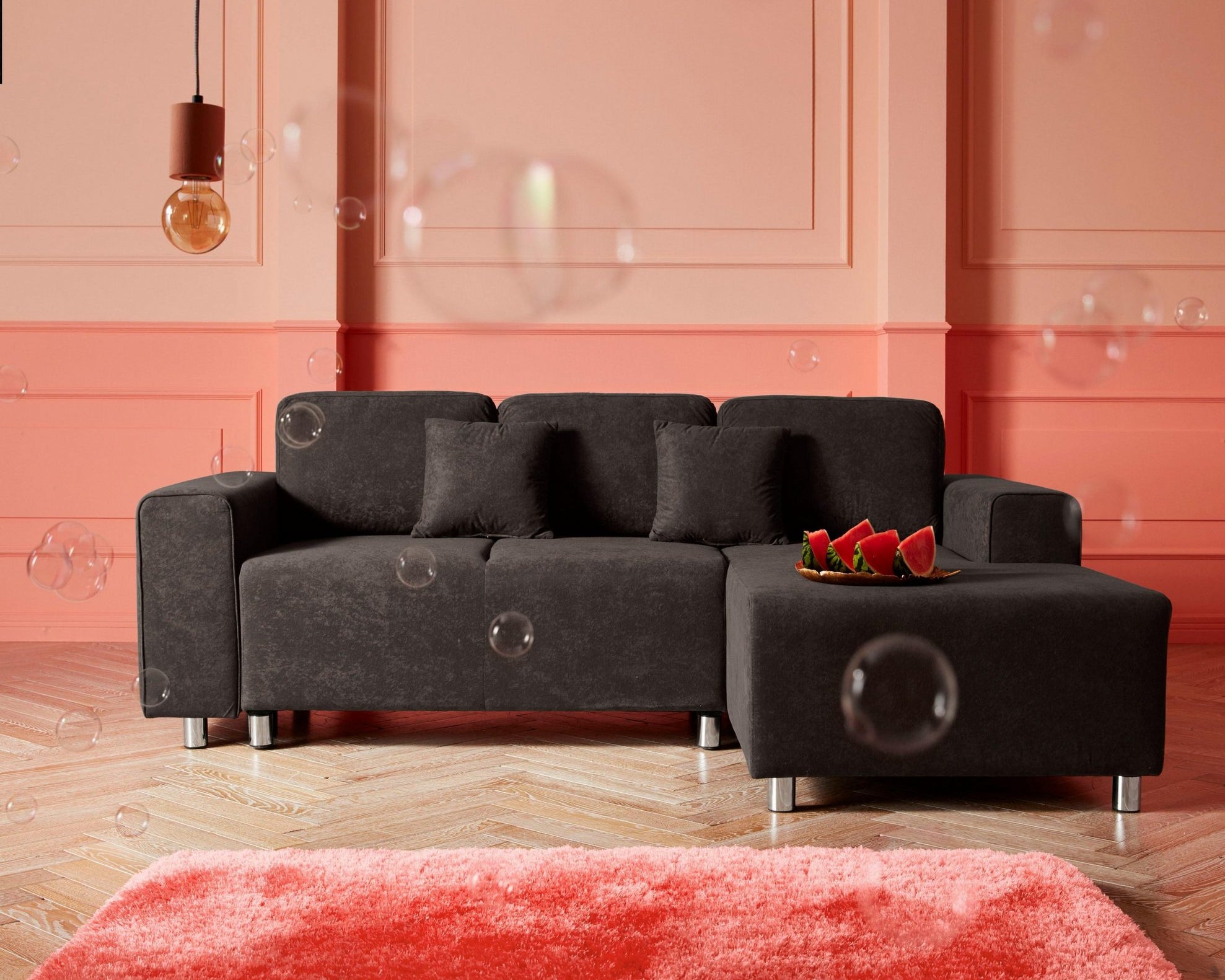 Covor Shaggy Micro exclusiv, fir înalt, corai, 300 x 400 cm Arboteca