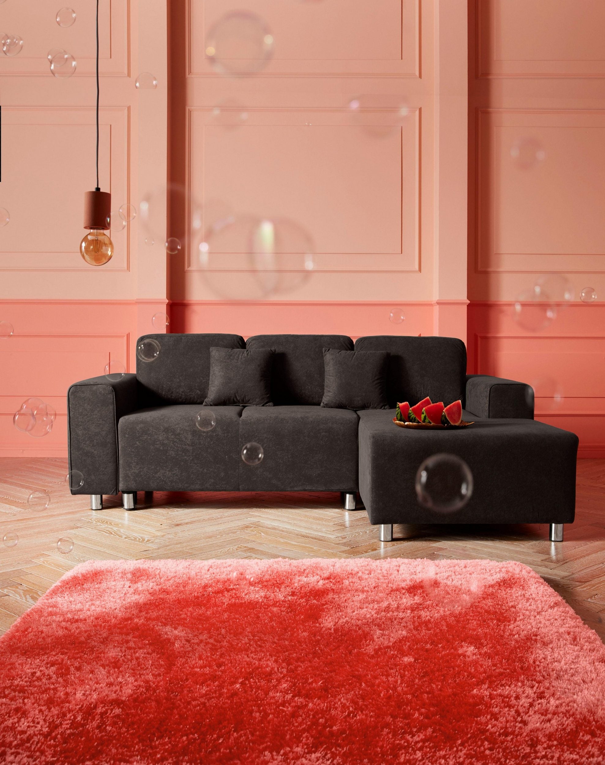 Covor Shaggy Micro exclusiv, fir înalt, corai, 300 x 400 cm Arboteca