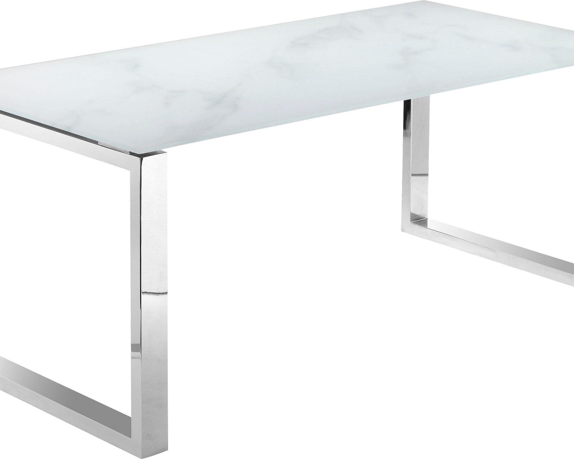 Masă sticlă securizată Colmar, aspect de marmură, 180 cm Arboteca