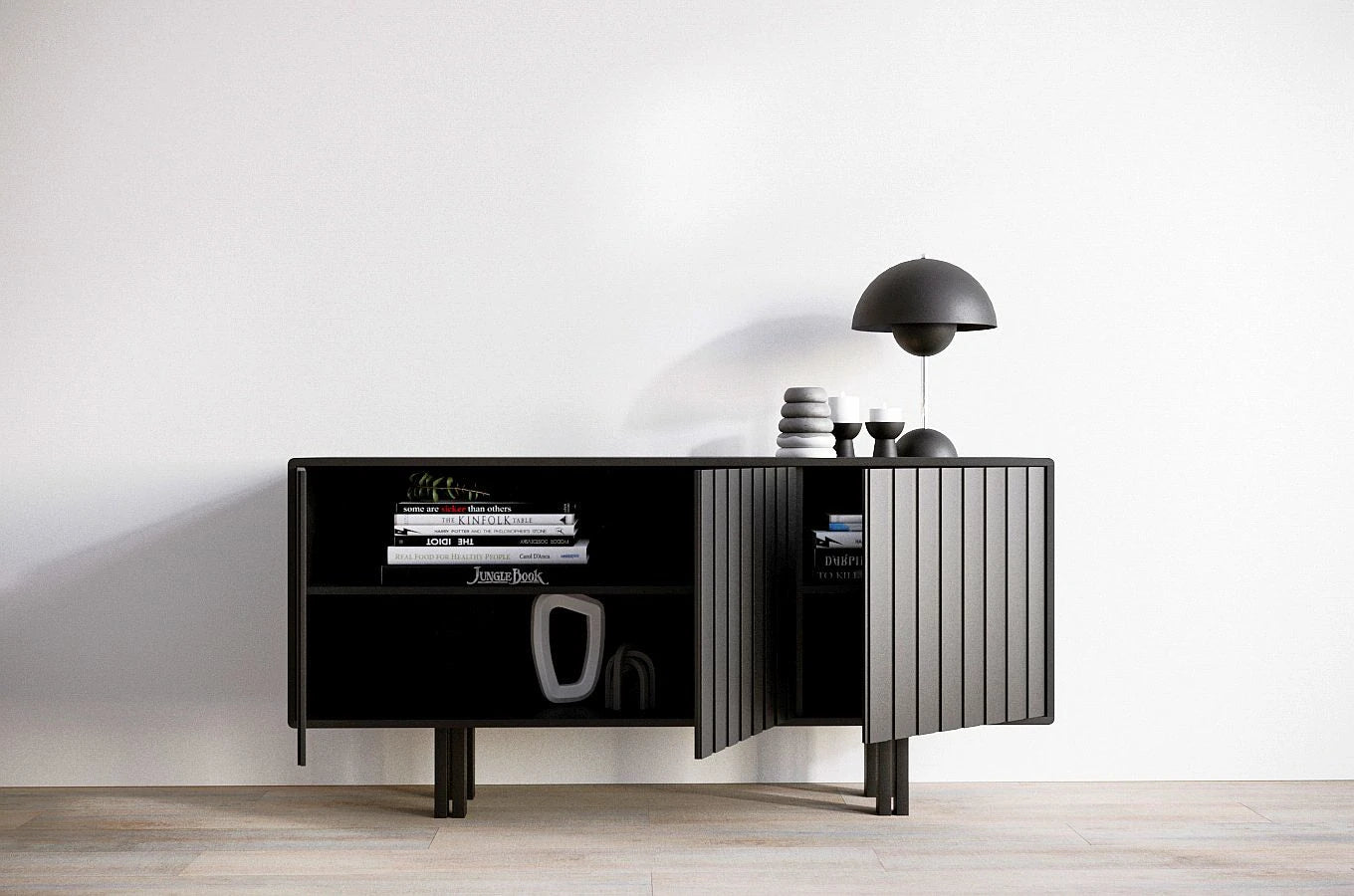 Comoda Visage, Negru, 149 cm Arboteca