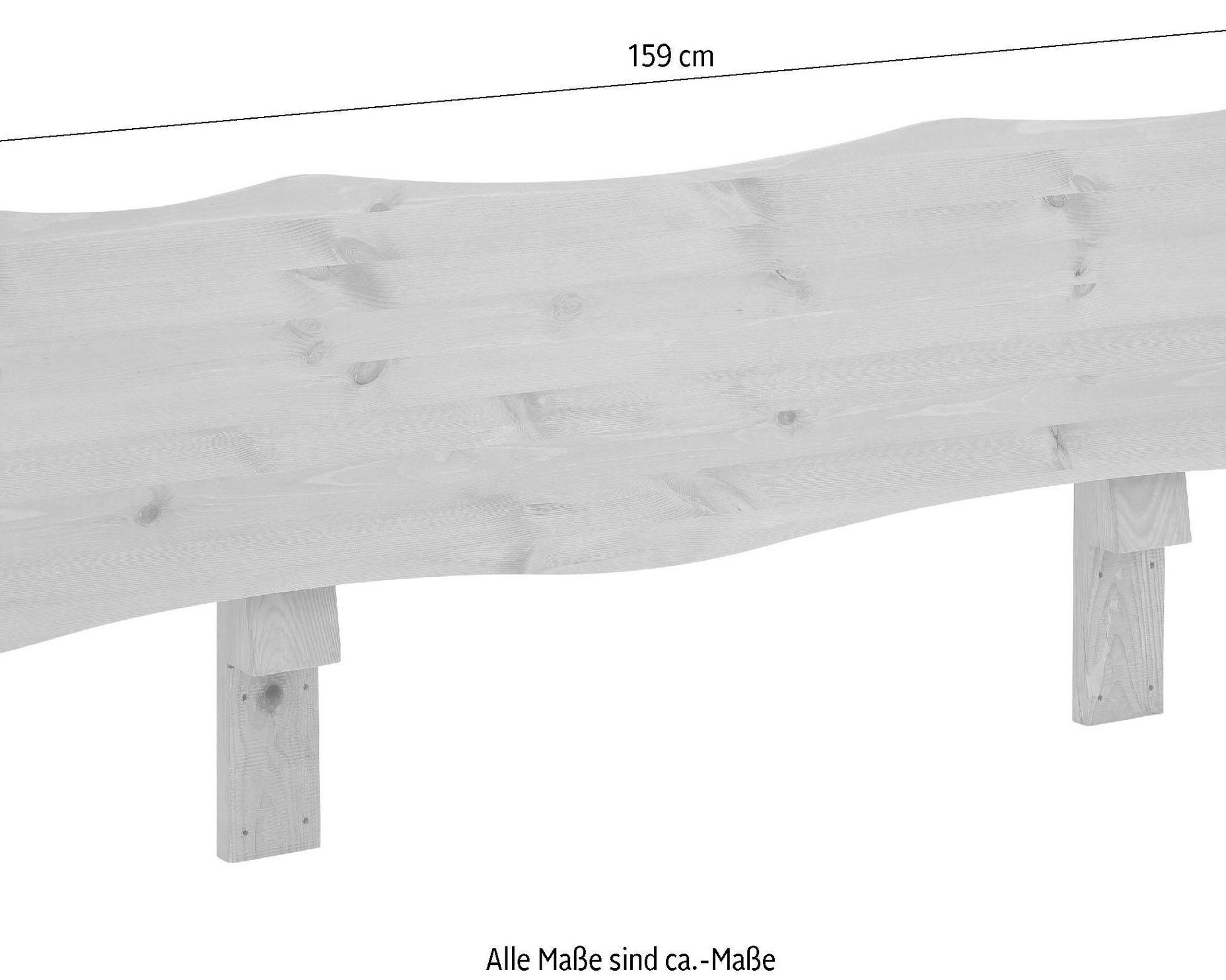 Tablie pat Volme din lemn masiv de pin, 160 cm latime Arboteca
