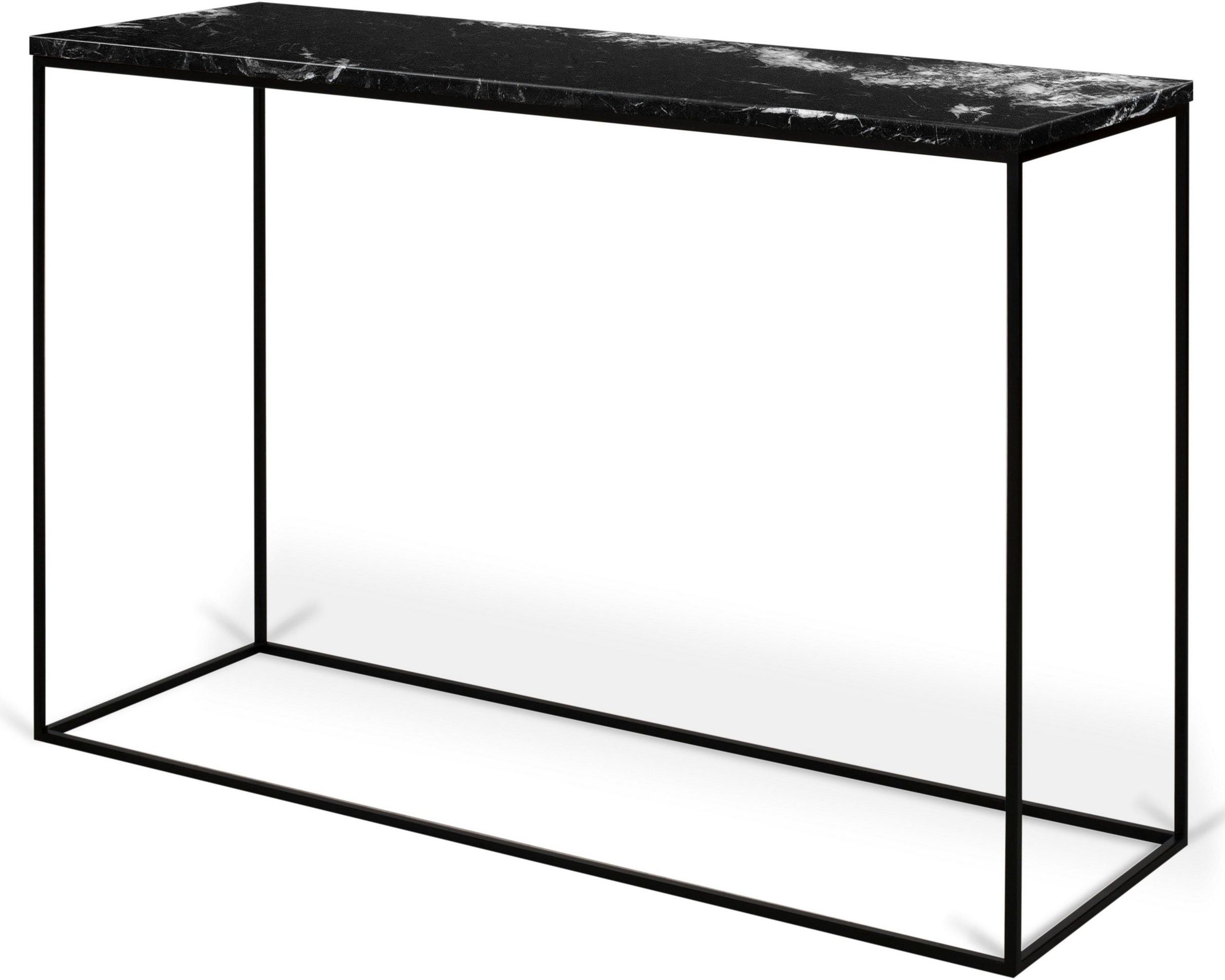 Consolă Gleam 120 cm, blat marmură negru Arboteca