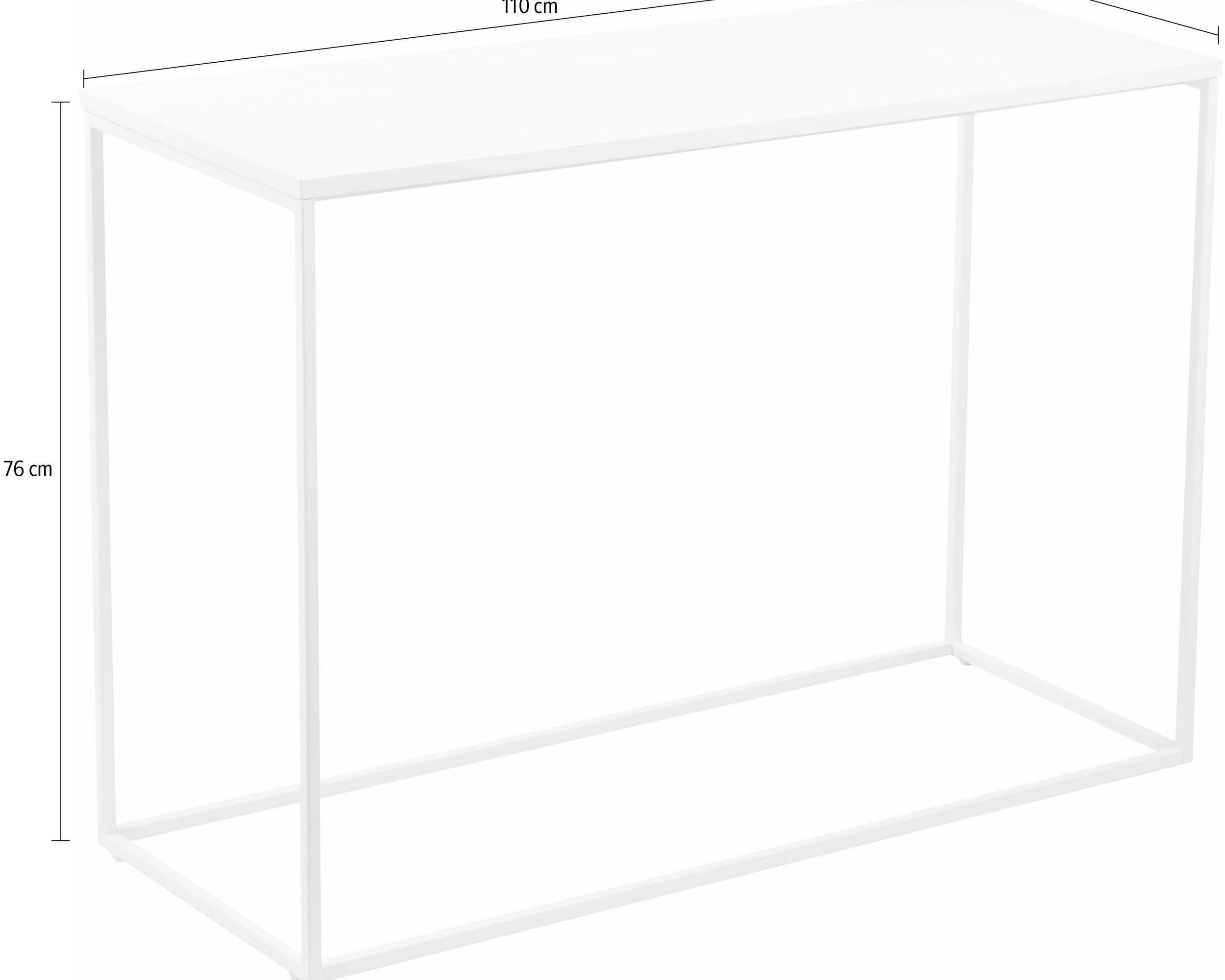 Consolă lemn Elbcontainer, cadru metalic, 110 cm Arboteca