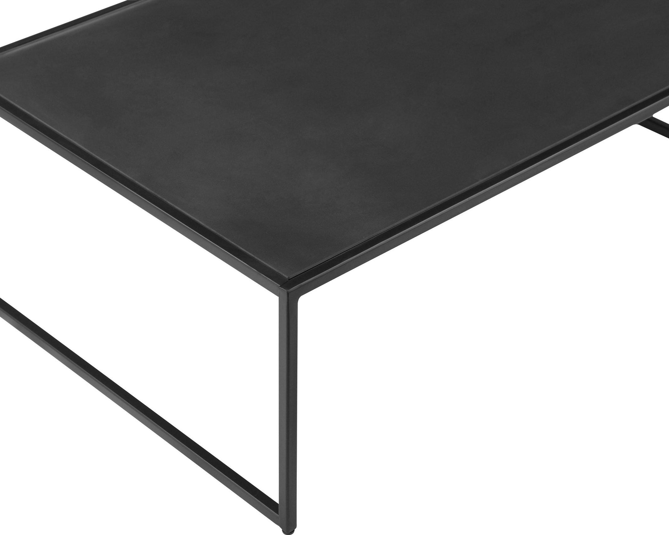 Masuță de cafea metal Tischlein Deck Dich, negru, 80 cm lățime Arboteca