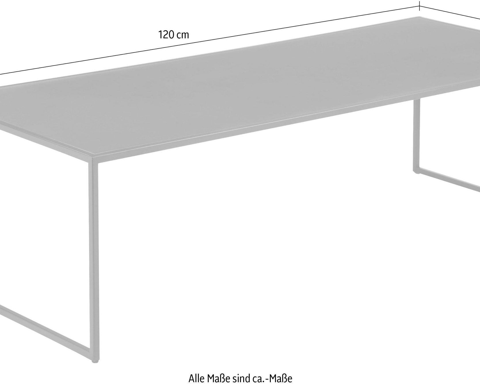 Masuță de cafea metal Tischlein Deck Dich, 120 cm lățime Arboteca