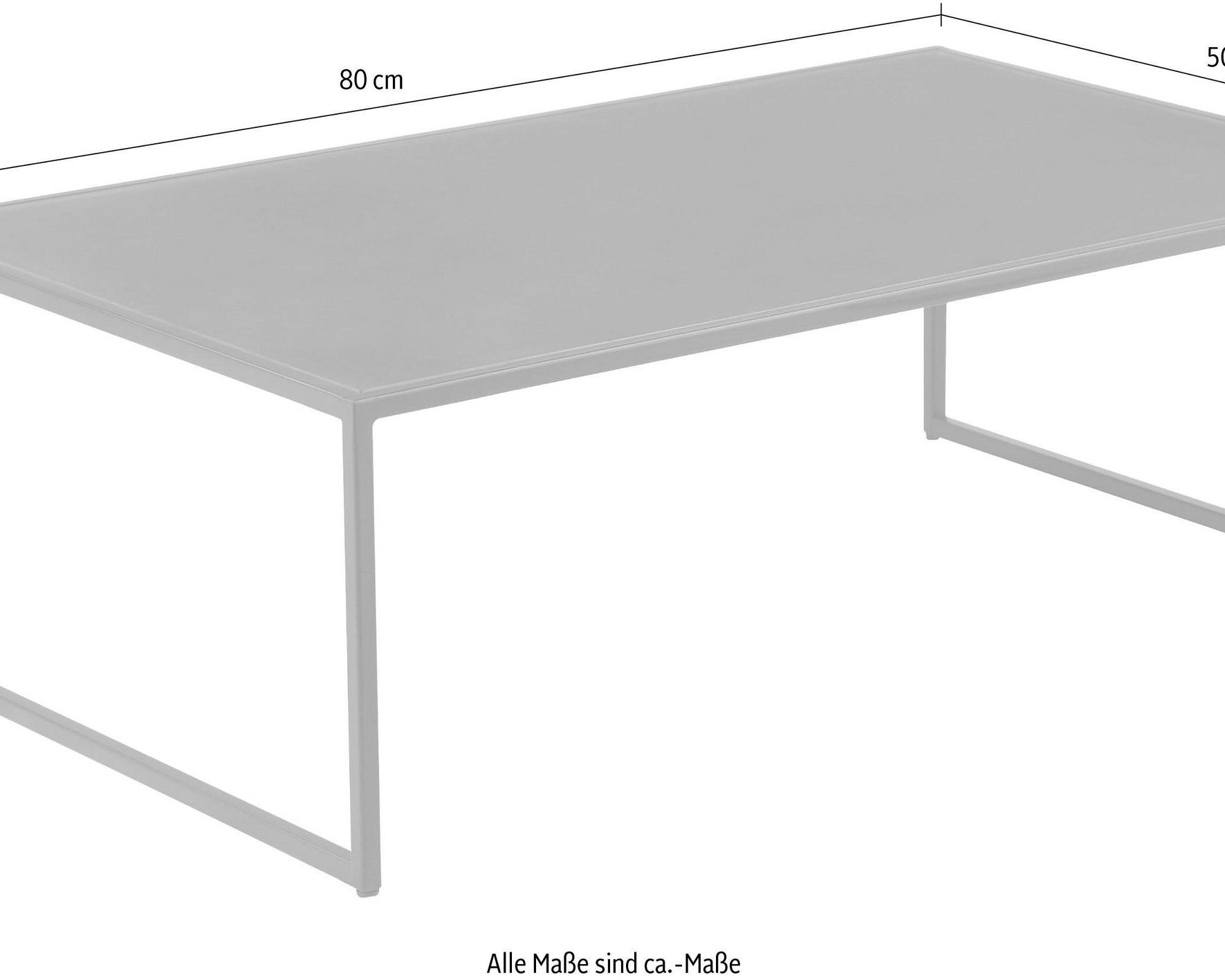 Masuță de cafea metal Tischlein Deck Dich, negru, 80 cm lățime Arboteca