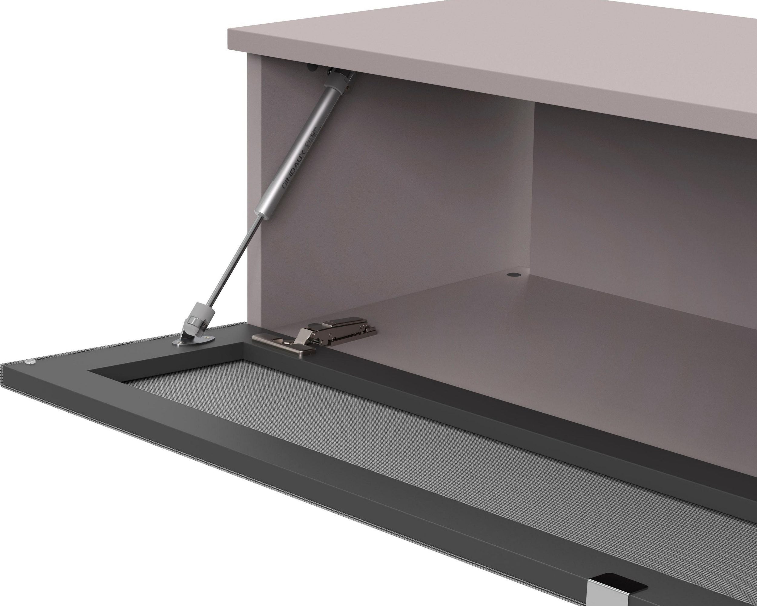 Comodă tv Just Racks, fronturi tapitate, 160 cm Arboteca