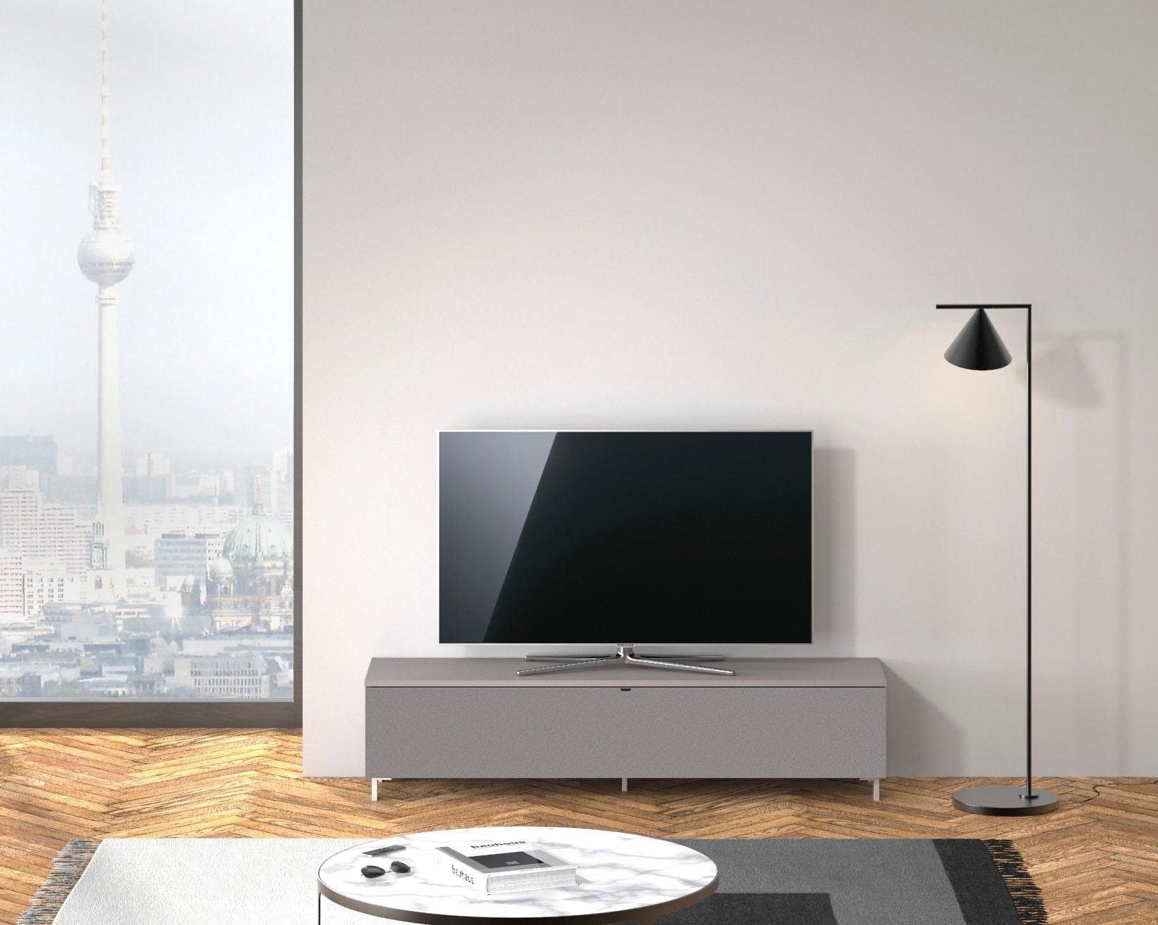 Comodă tv Just Racks, fronturi tapitate, 160 cm Arboteca