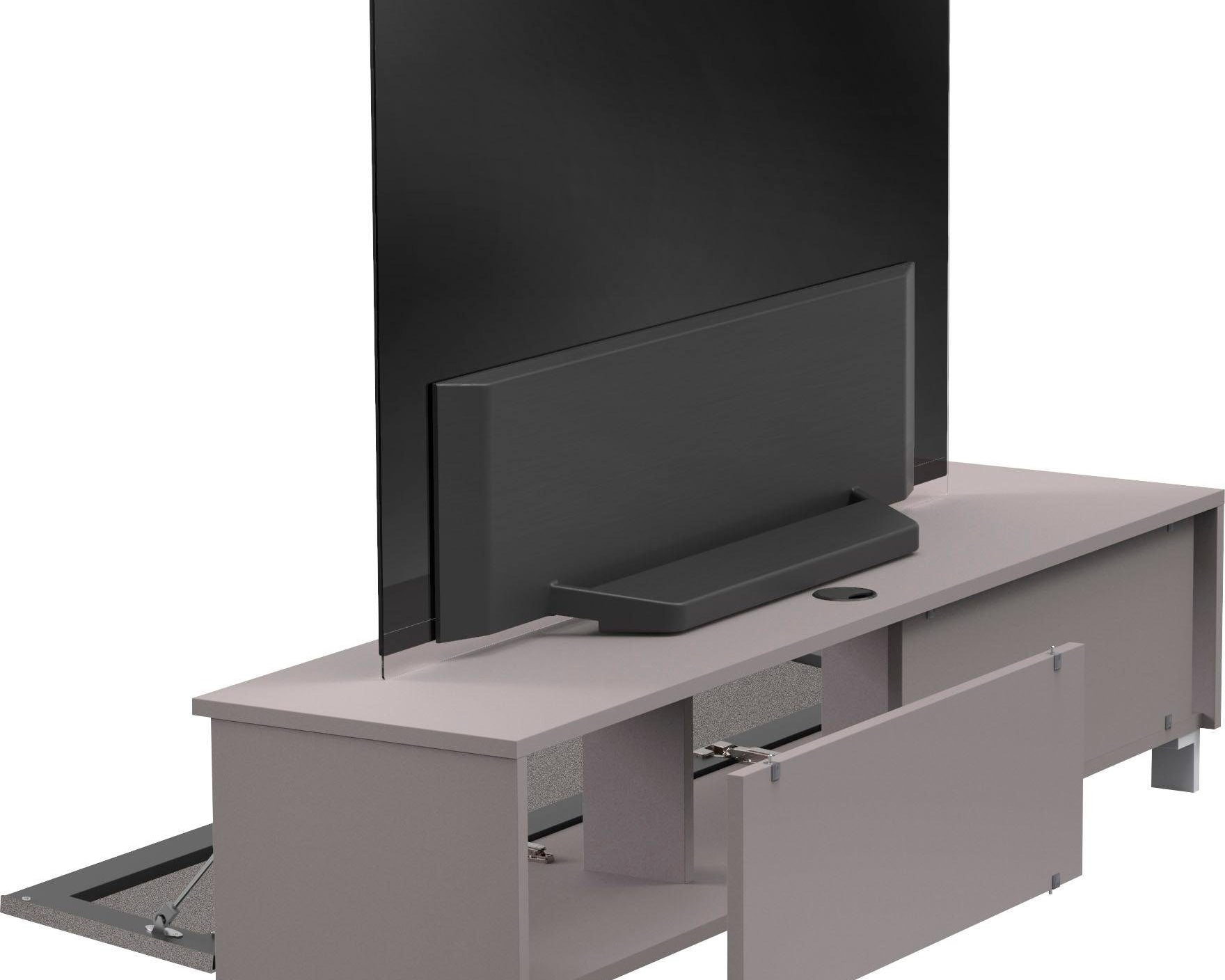Comodă tv Just Racks, fronturi tapitate, 160 cm Arboteca