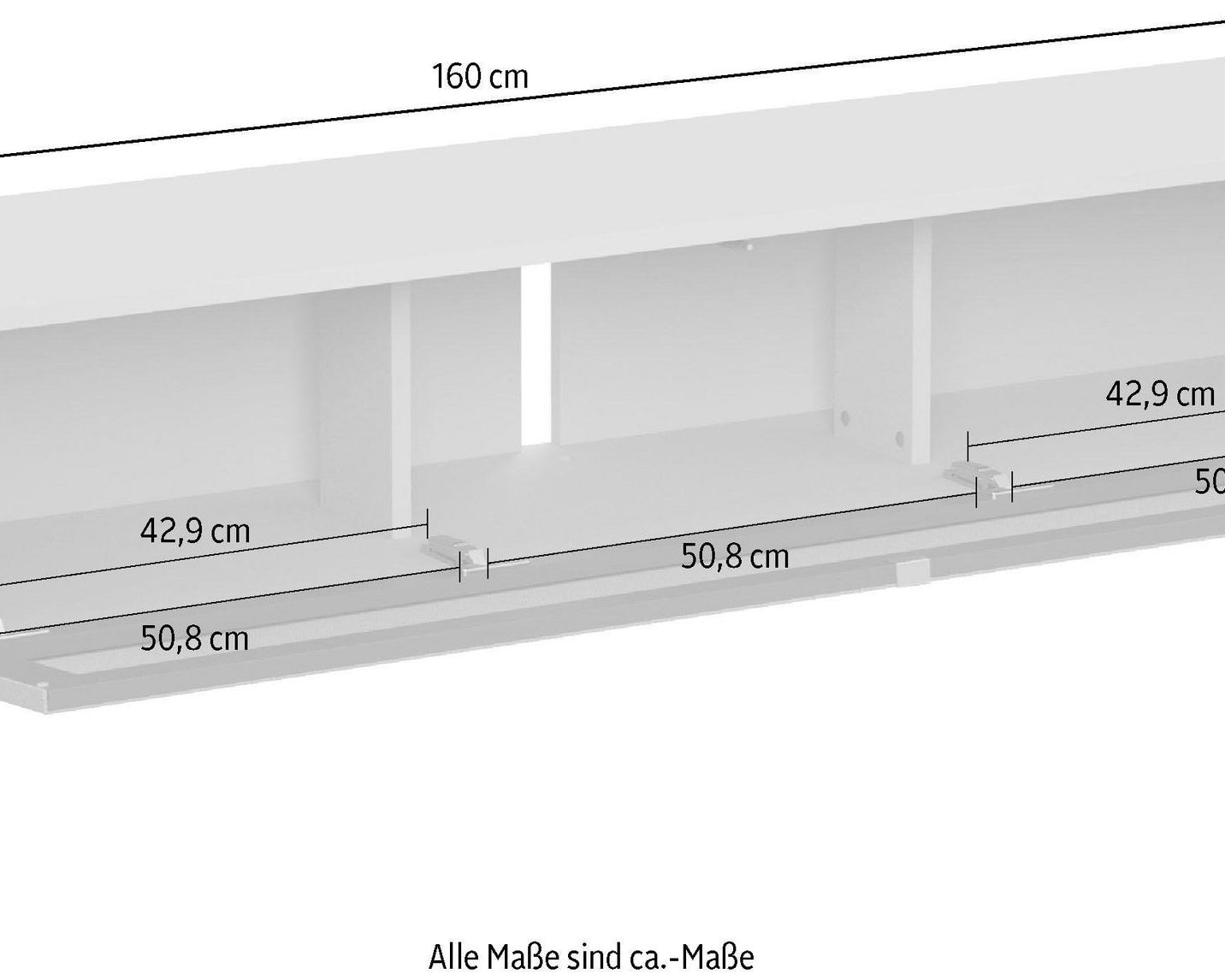 Comodă tv Just Racks, fronturi tapitate, 160 cm Arboteca