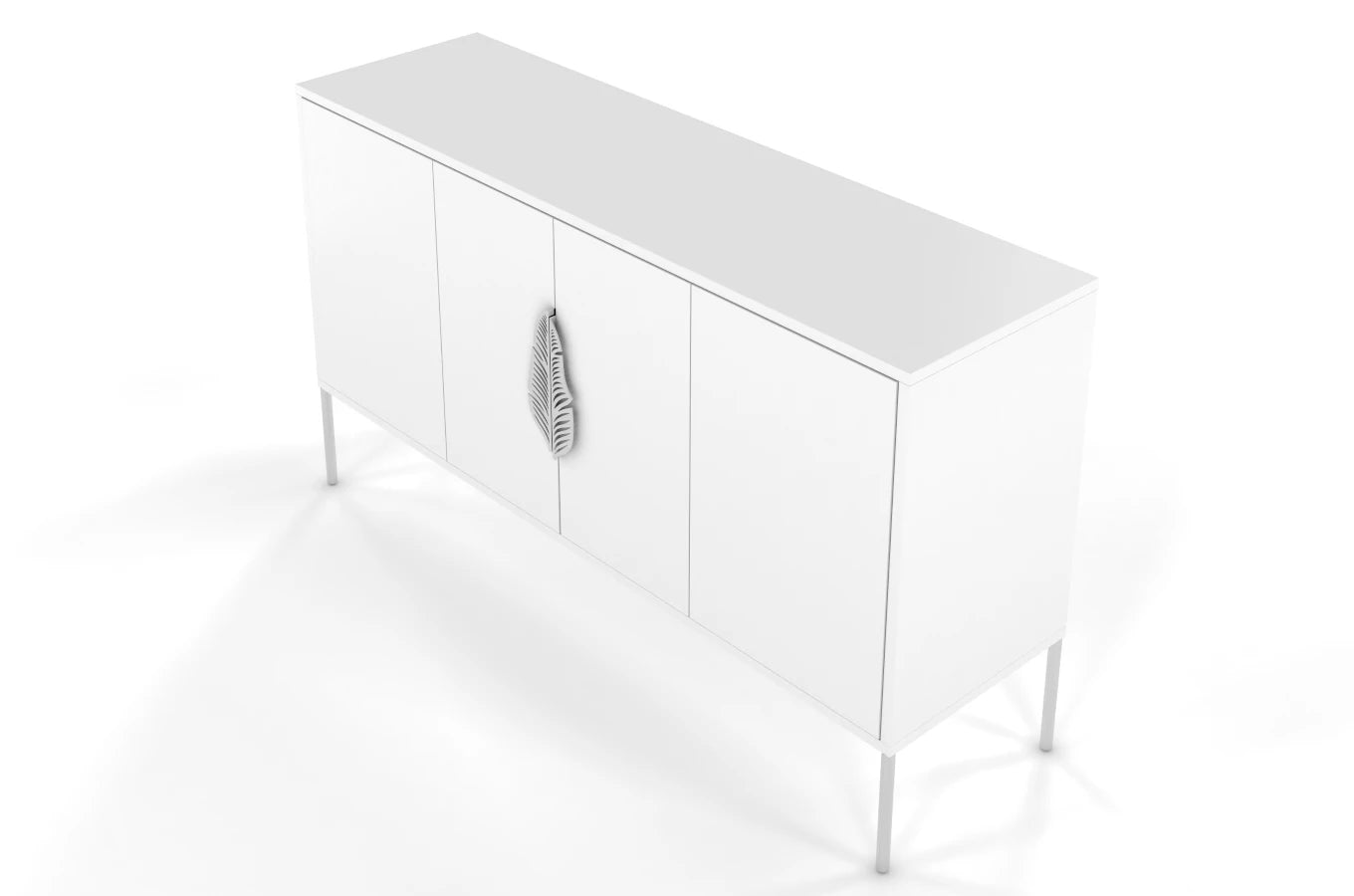 Comoda Ayana, Alb / Argintiu Arboteca