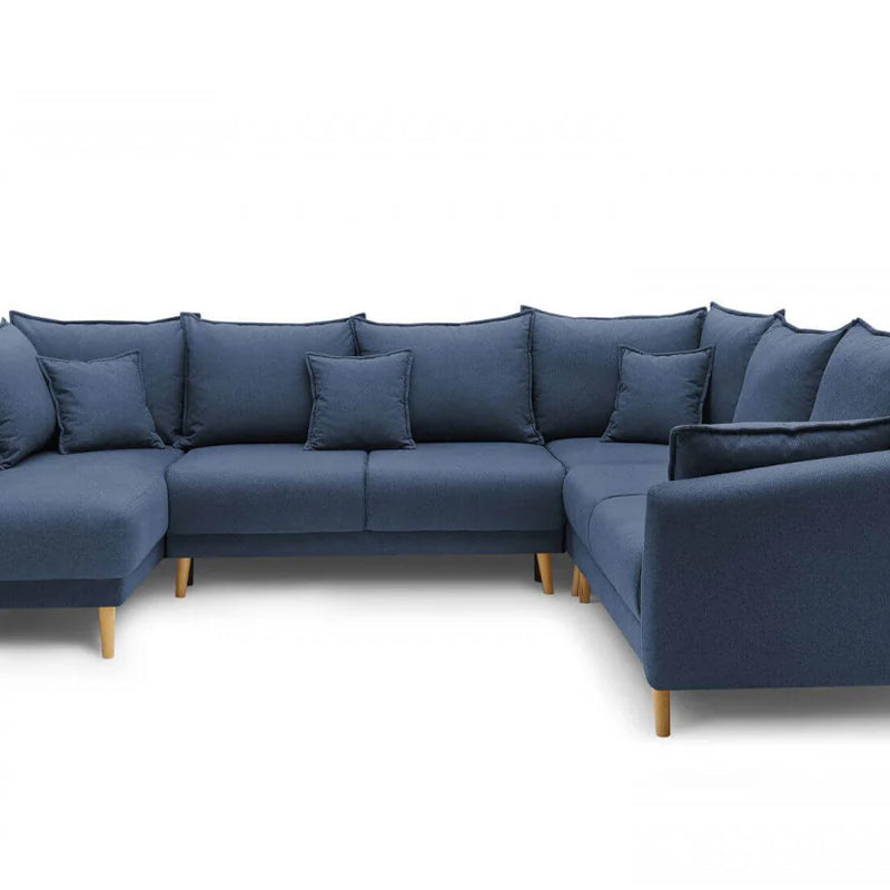 Colțar Panoramic Extensibil JULIET, cu ladă de depozitare, variante stânga/dreapta, 316x246x95 cm - Prestigehome.ro - Canapea - Prestige #color_Albastru-Inchis-Como