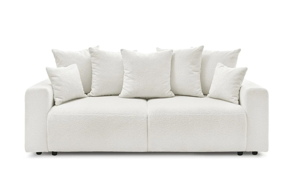 Canapea Extensibilă 3 locuri LIVIGNO, cu ladă de depozitare, 235x93x100 cm Alb-Anthology Prestige Home