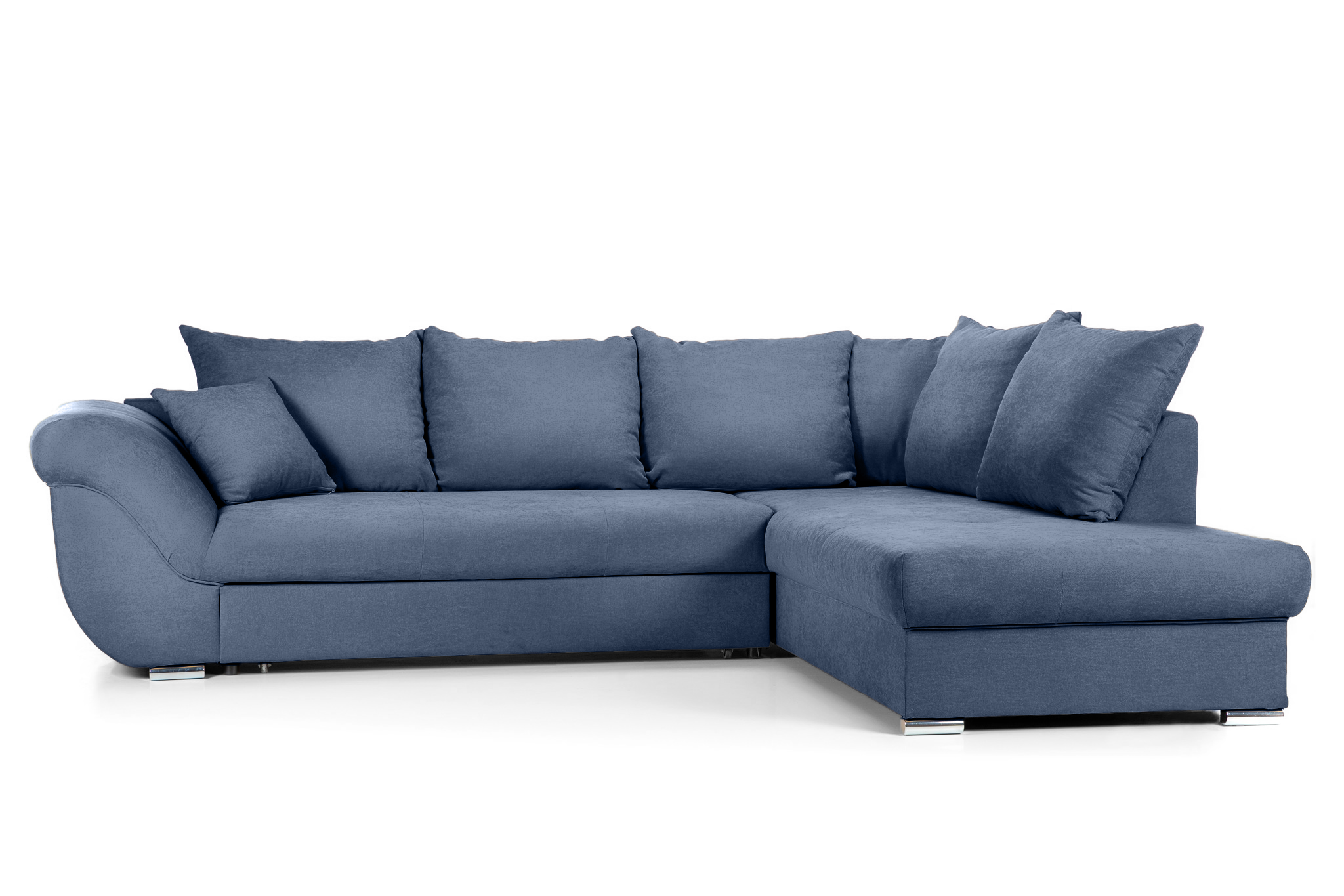 Colțar Extensibil SANTOS, variante stânga/dreapta, 295x215x80 cm, Prestigehome.ro, #color_Albastru-inchis-enjoy