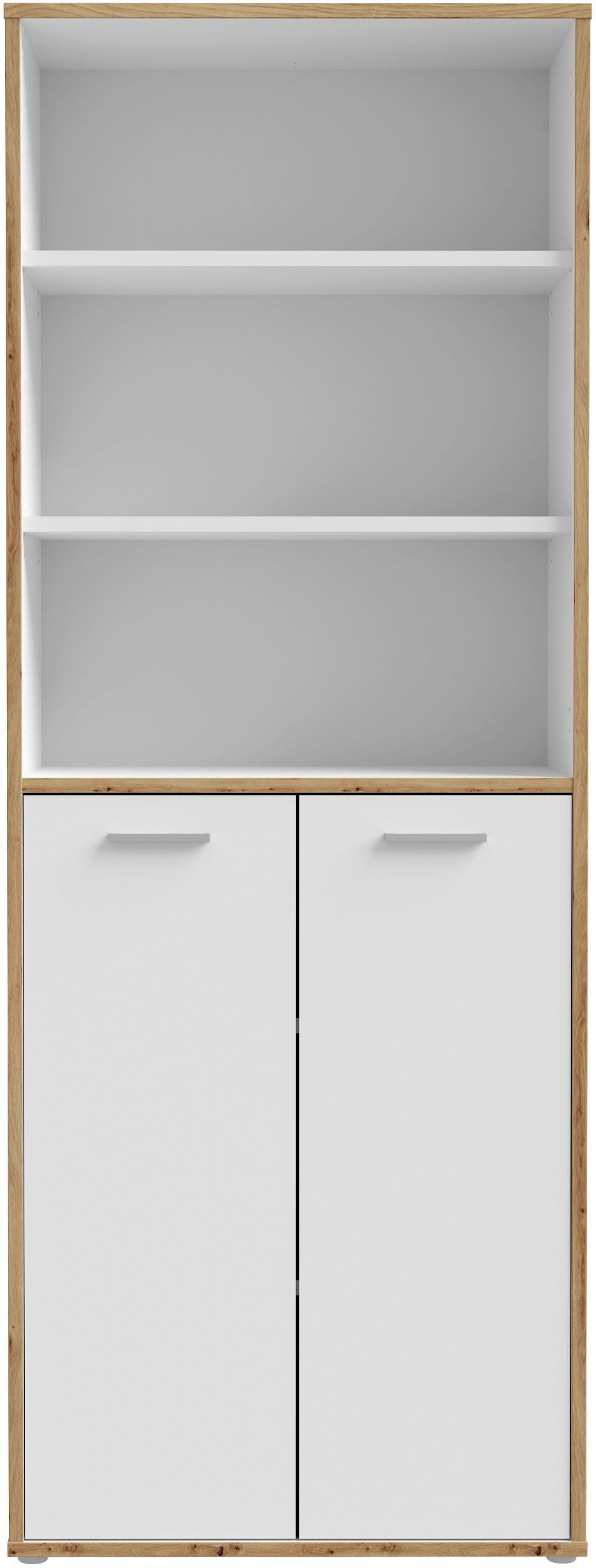 Dulap pentru birou Keflav, 2 uși, 5 rafturi, PAL FSC®, 84,5×41,5×226,5 cm Arboteca