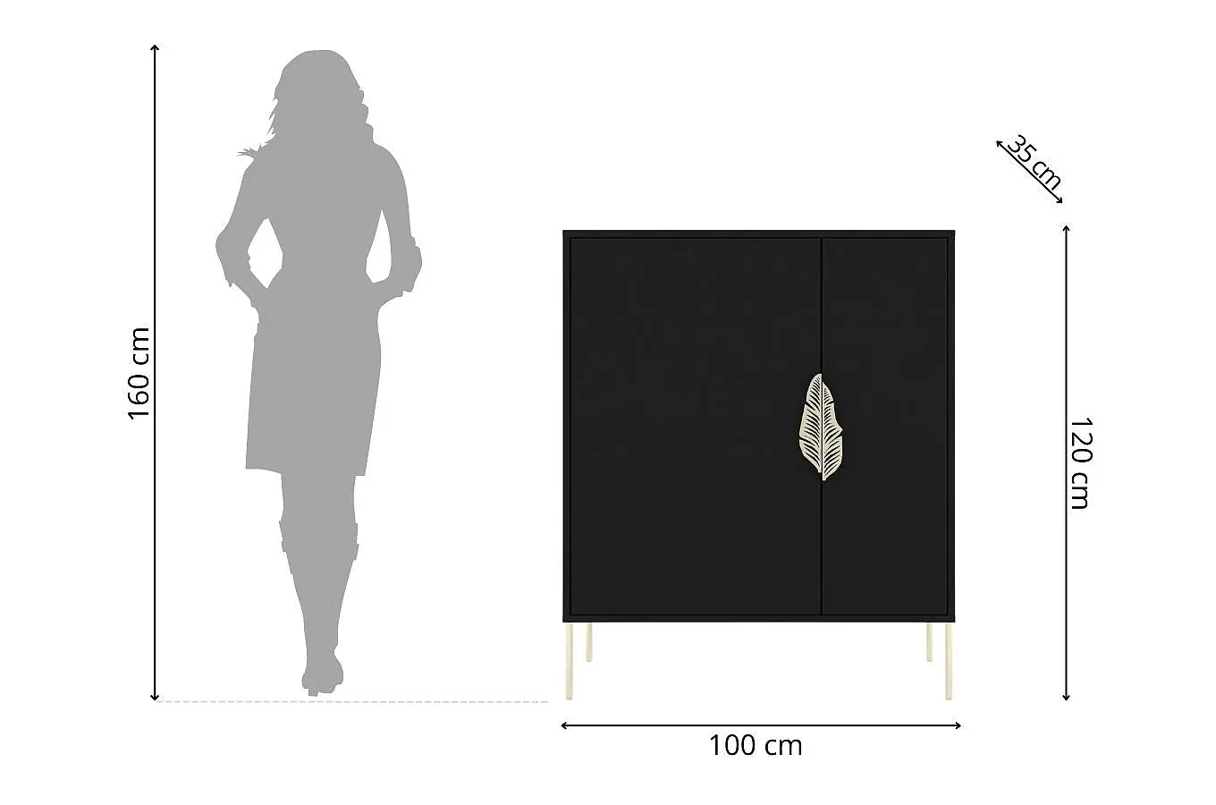 Pantofar Ayana, Negru/Auriu Arboteca