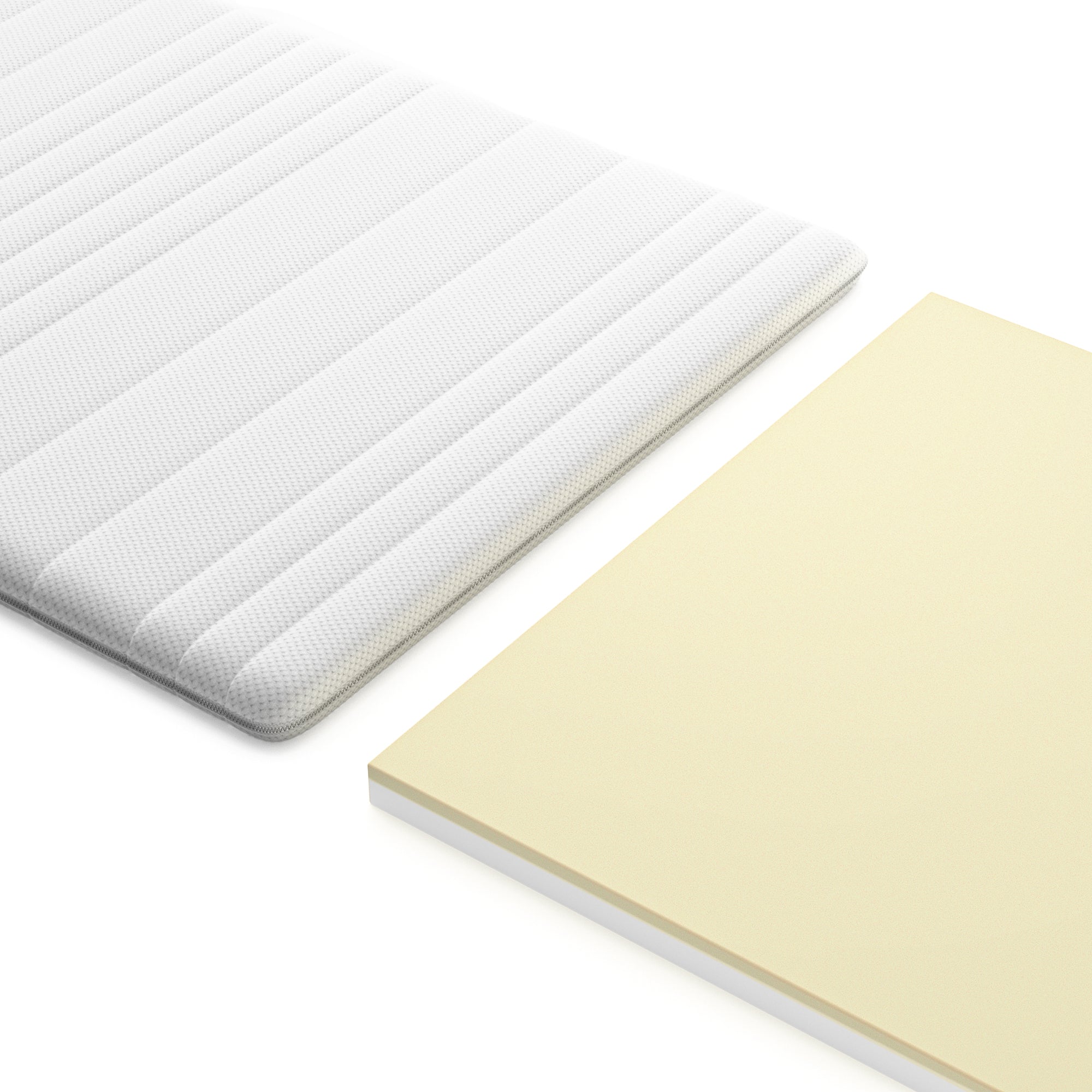 Topper saltea Dual Memory 4+2 cm, cu spumă poliuretanică + memory, husă antialergică și lavabilă, Grosime: 7 cm - Prestige Home