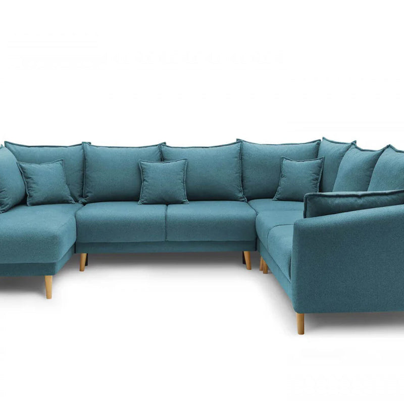 Colțar Extensibil, în formă de U, JULIET, cu ladă de depozitare, variante stânga/dreapta, 316x246x95 cm