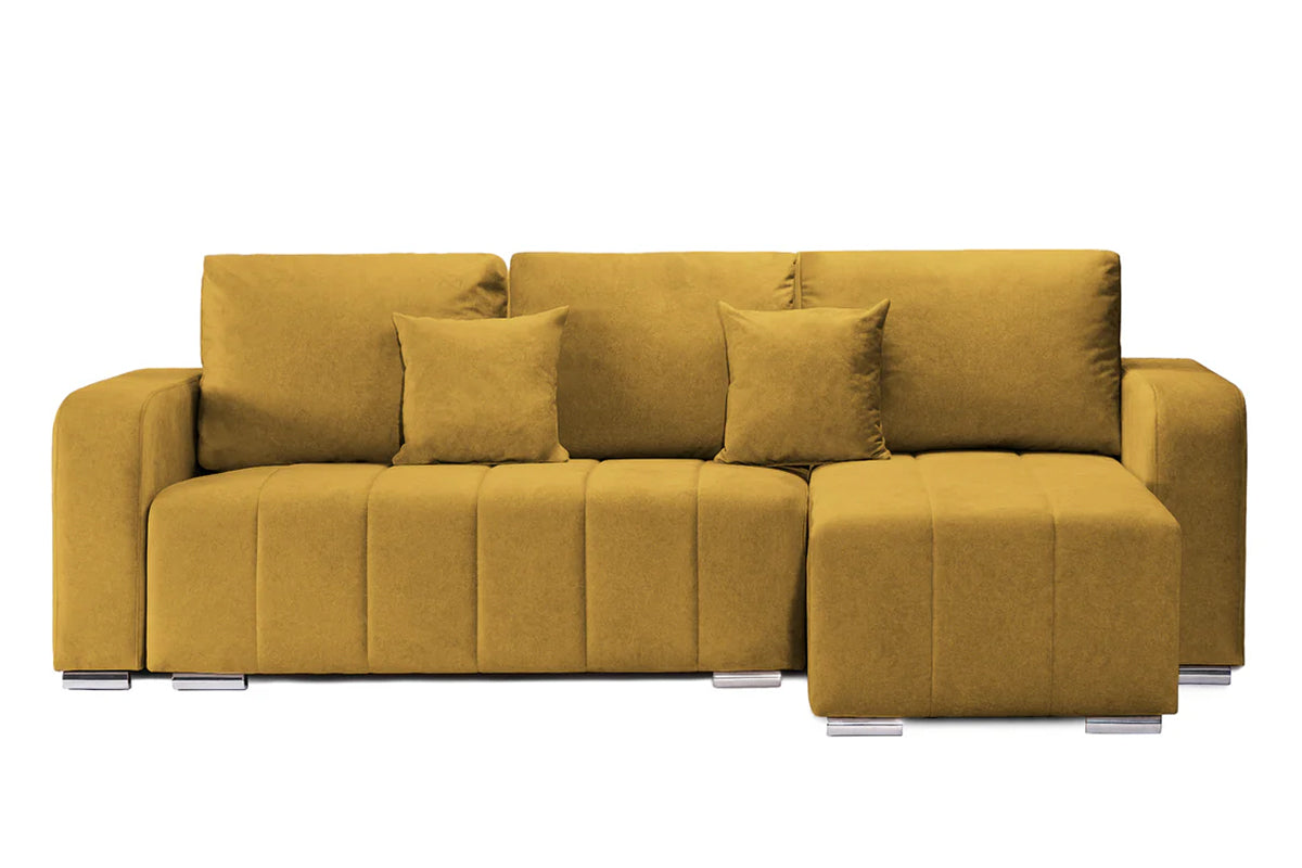 Colțar Extensibil DIEGO, cu lada depozitare, sezlong interschimbabil, 240x147x85cm Galben-Olive-Whisper Dreapta Prestige
