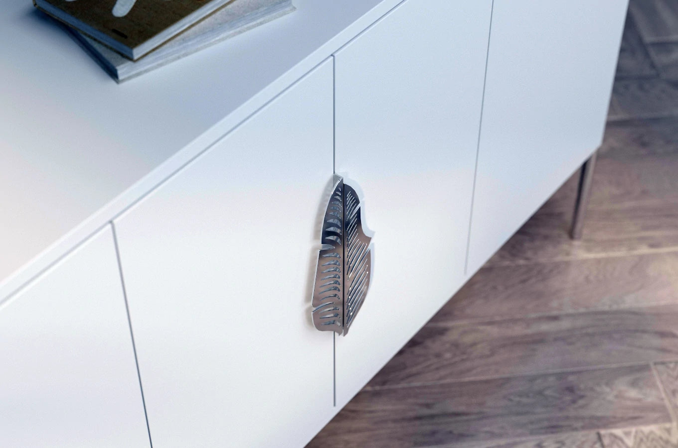 Comoda Ayana, Alb / Argintiu Arboteca