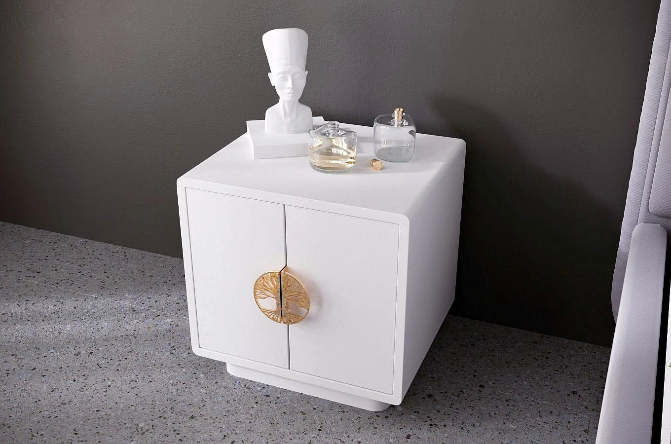 Noptiera Lotus, Alb/Auriu Arboteca