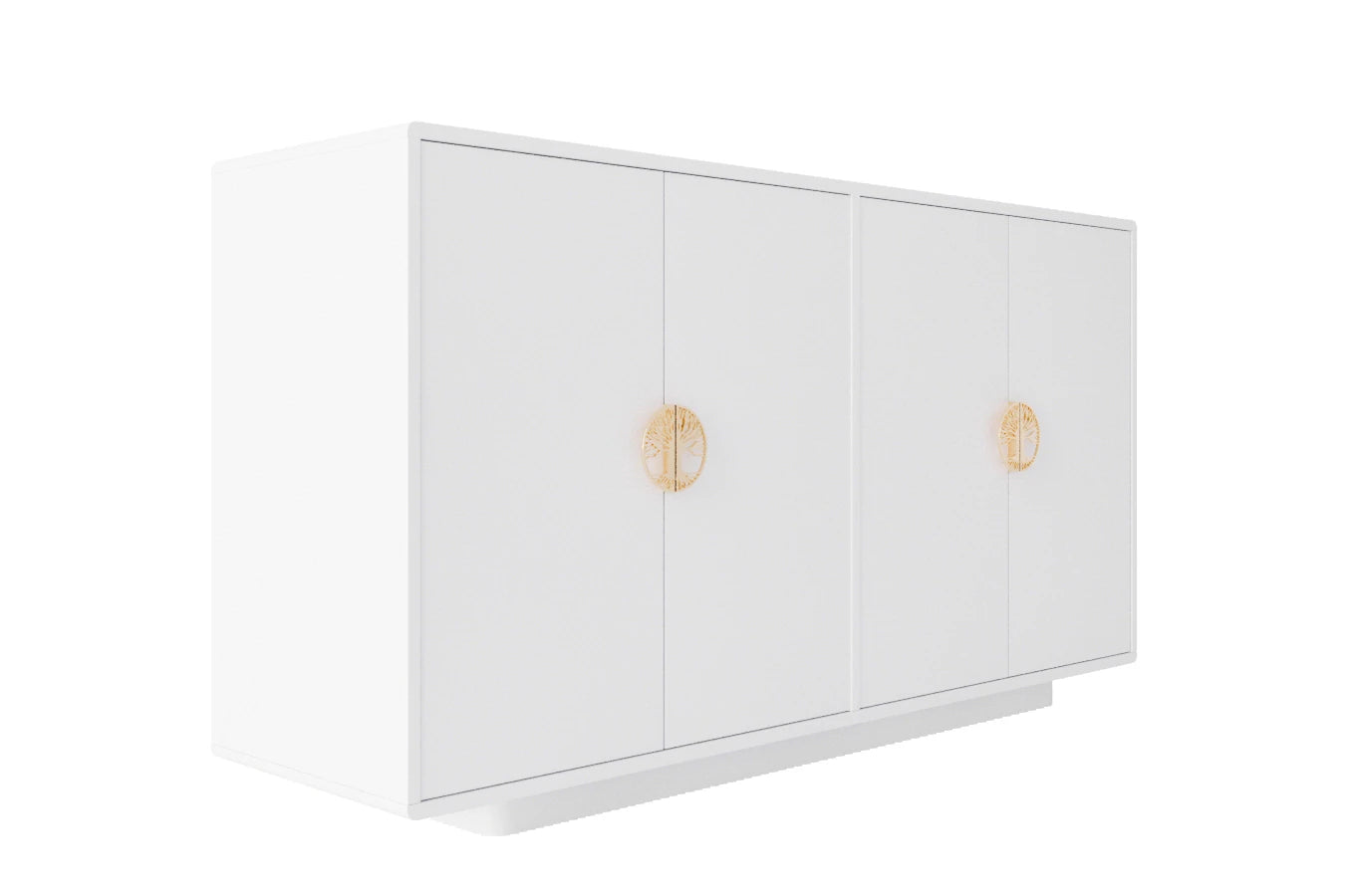 Comoda Lotus, Alb, 139 cm Arboteca