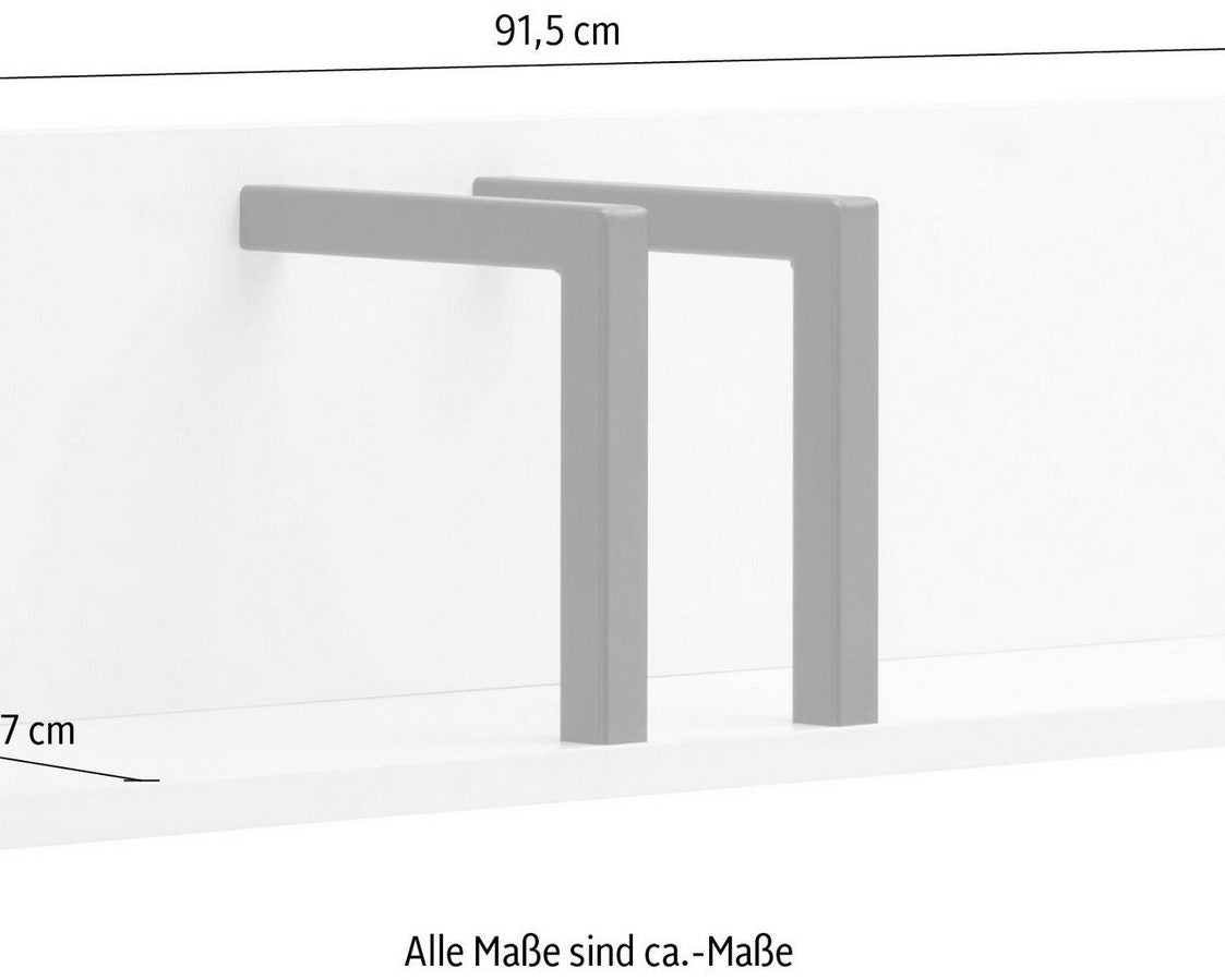 Poliță de perete Pariso 91,5 cm, PAL melaminat Arboteca