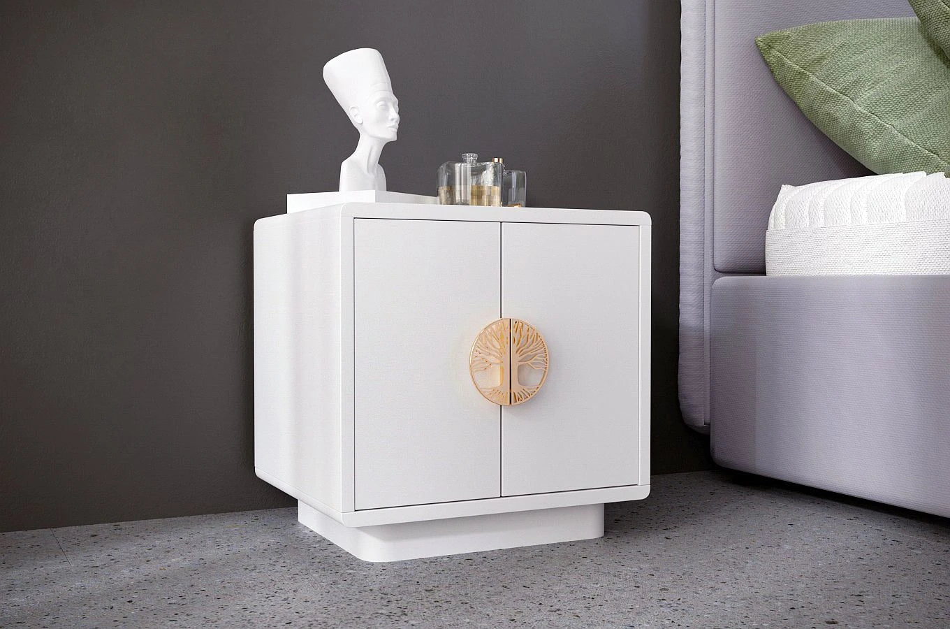 Noptiera Lotus, Alb/Auriu Arboteca