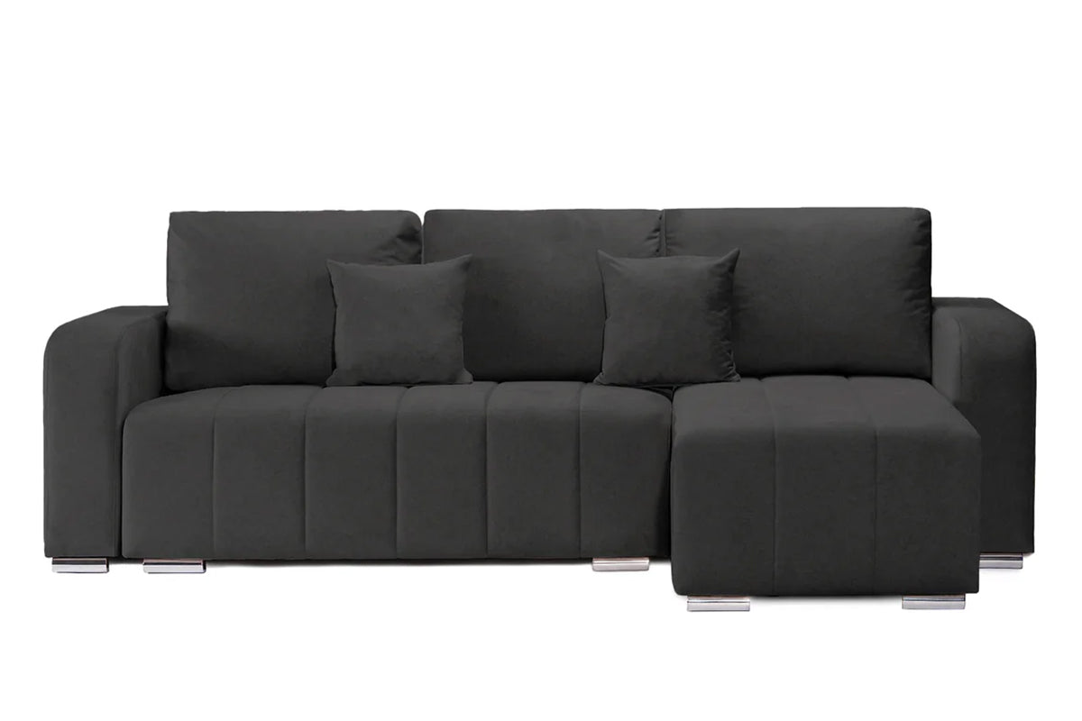 Colțar Extensibil DIEGO, cu lada depozitare, sezlong interschimbabil, 240x147x85cm Gri-Grafit-Whisper Dreapta Prestige