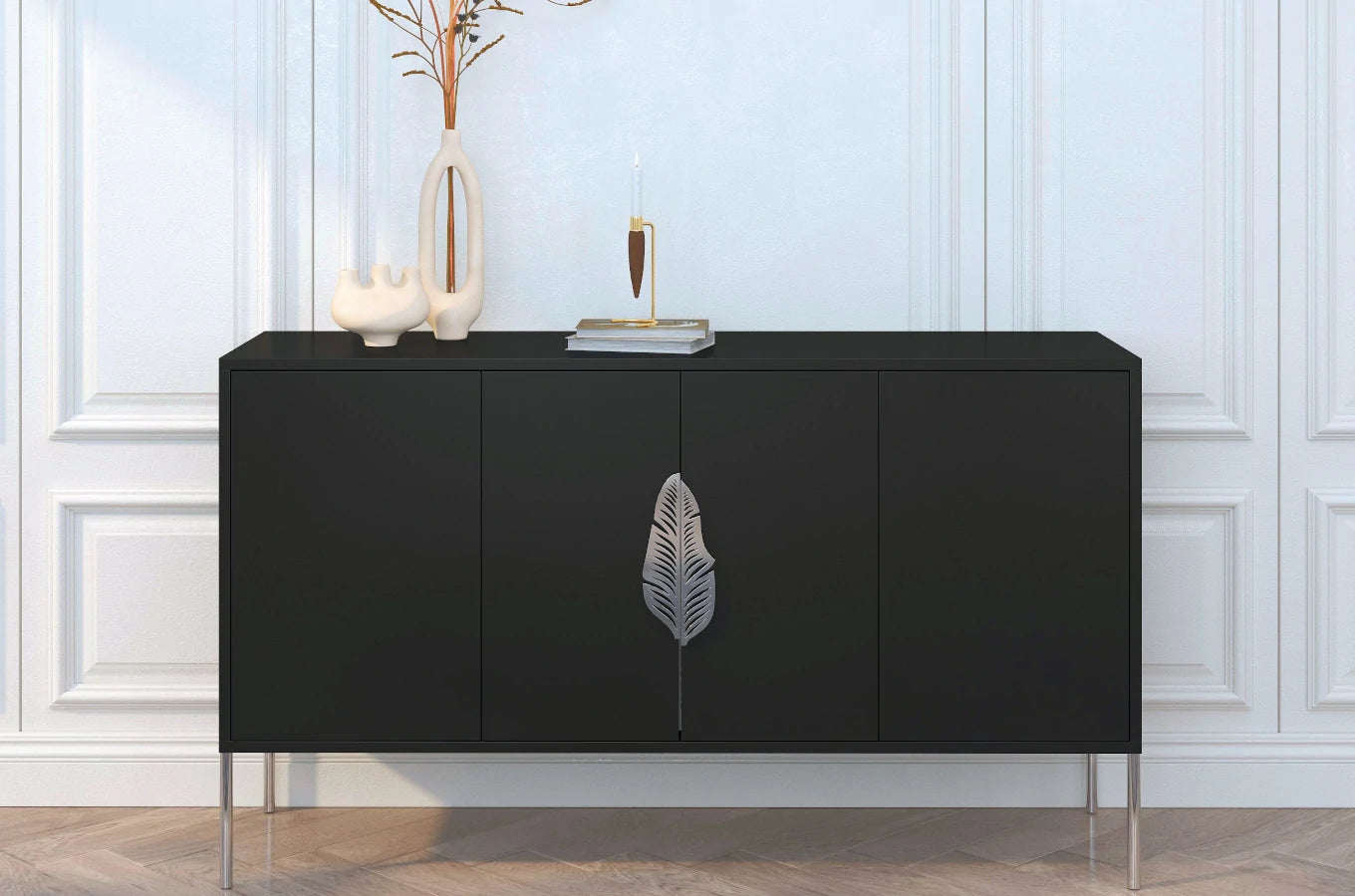 Comoda Ayana, Negru / Argintiu Arboteca