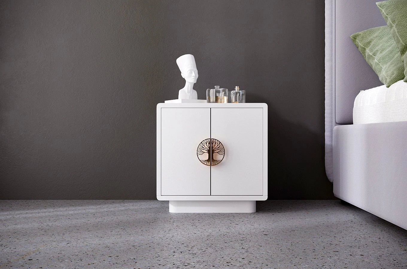 Noptiera Lotus, Alb/Auriu Arboteca