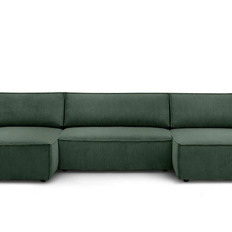 Colțar in formă de U Extensibil CLOUD, cu ladă de depozitare, 384x148x88cm - Prestigehome.ro - Coltar - Prestige - #color_Verde-Fjord