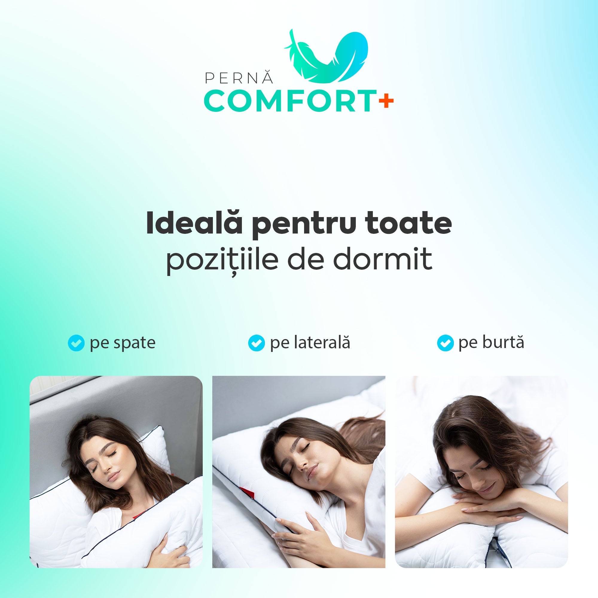 Set 10 x Perne Comfort Plus cu microfibră, husă microfibră, 50x70 cm Arboteca