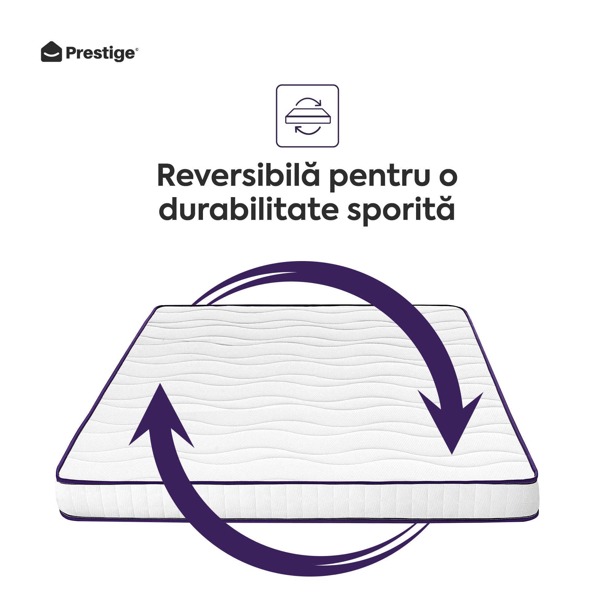 Saltea ERGO COMFORT, superortopedică, cu spumă poliuretanică și arcuri, Grosime 20 cm