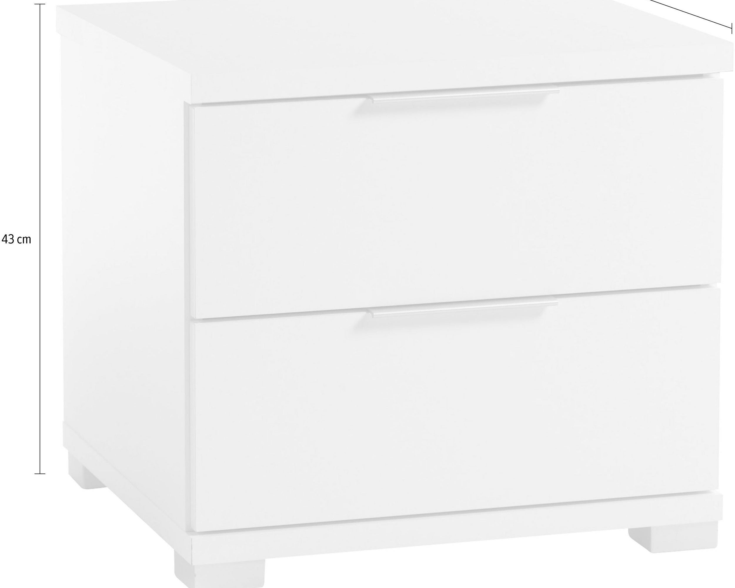 Noptieră cu 2 sertare, 46 cm Arboteca