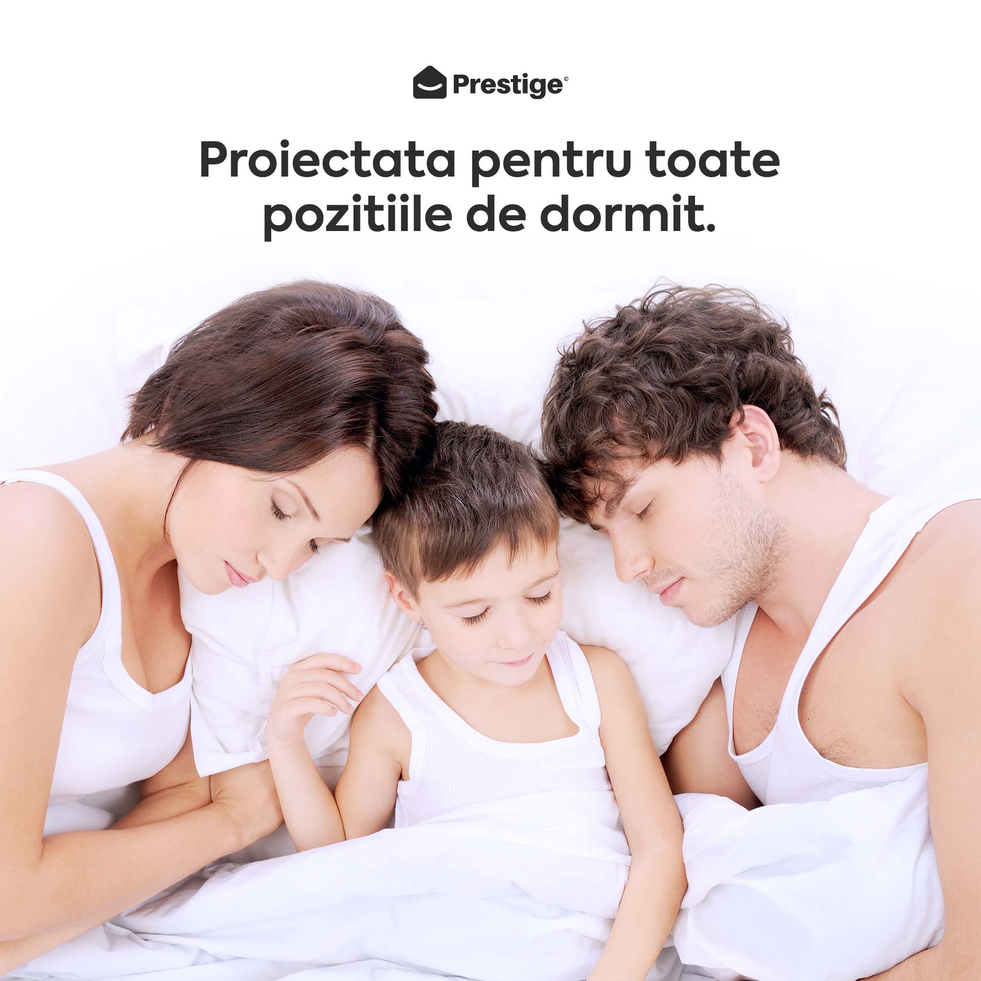 Saltea HYBRID, 7 zone de confort, Arcuri Individuale, husă antibacteriană, superortopedică, Grosime 24 cm - Prestige Home