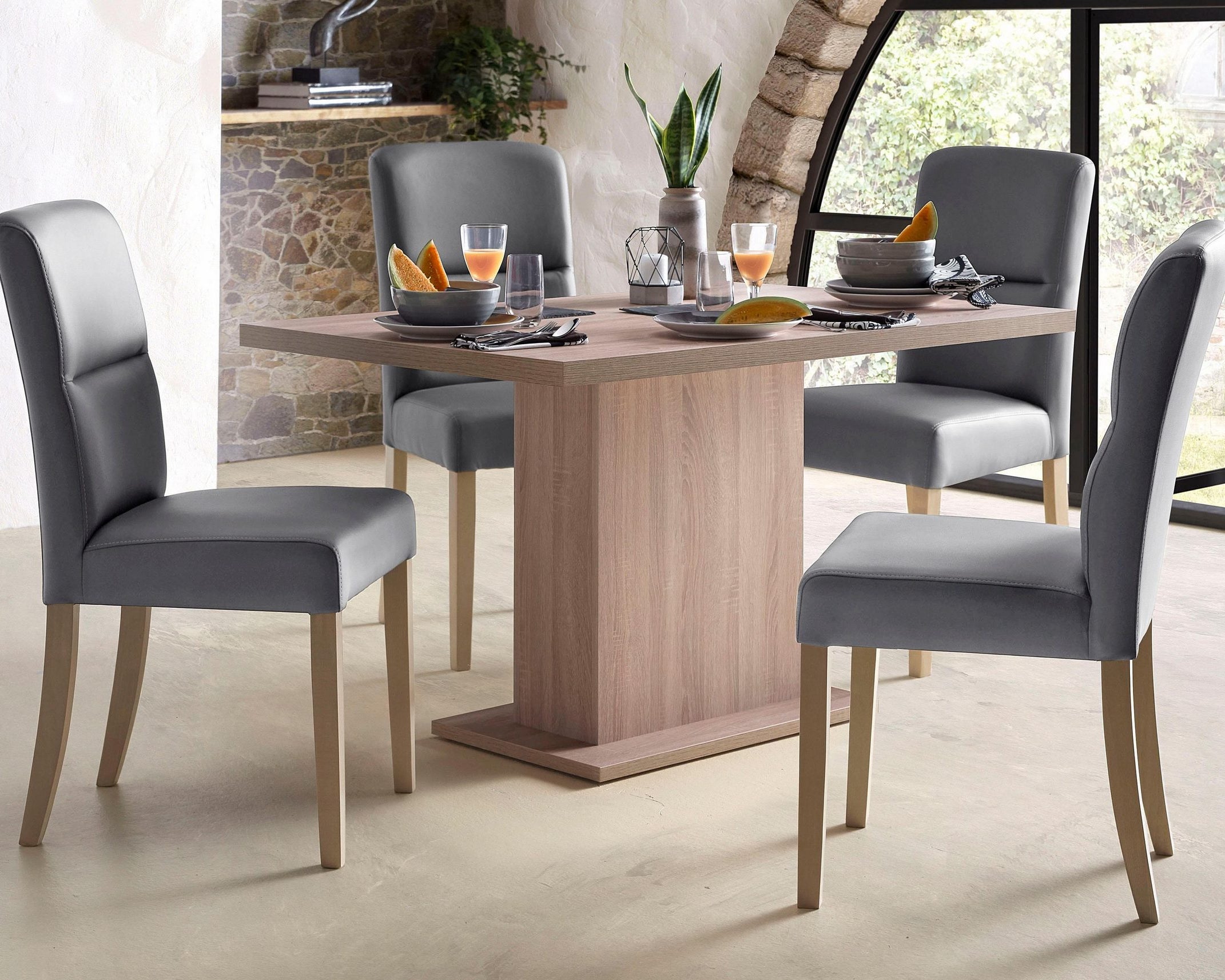 Set de două scaune Misto, gri Arboteca
